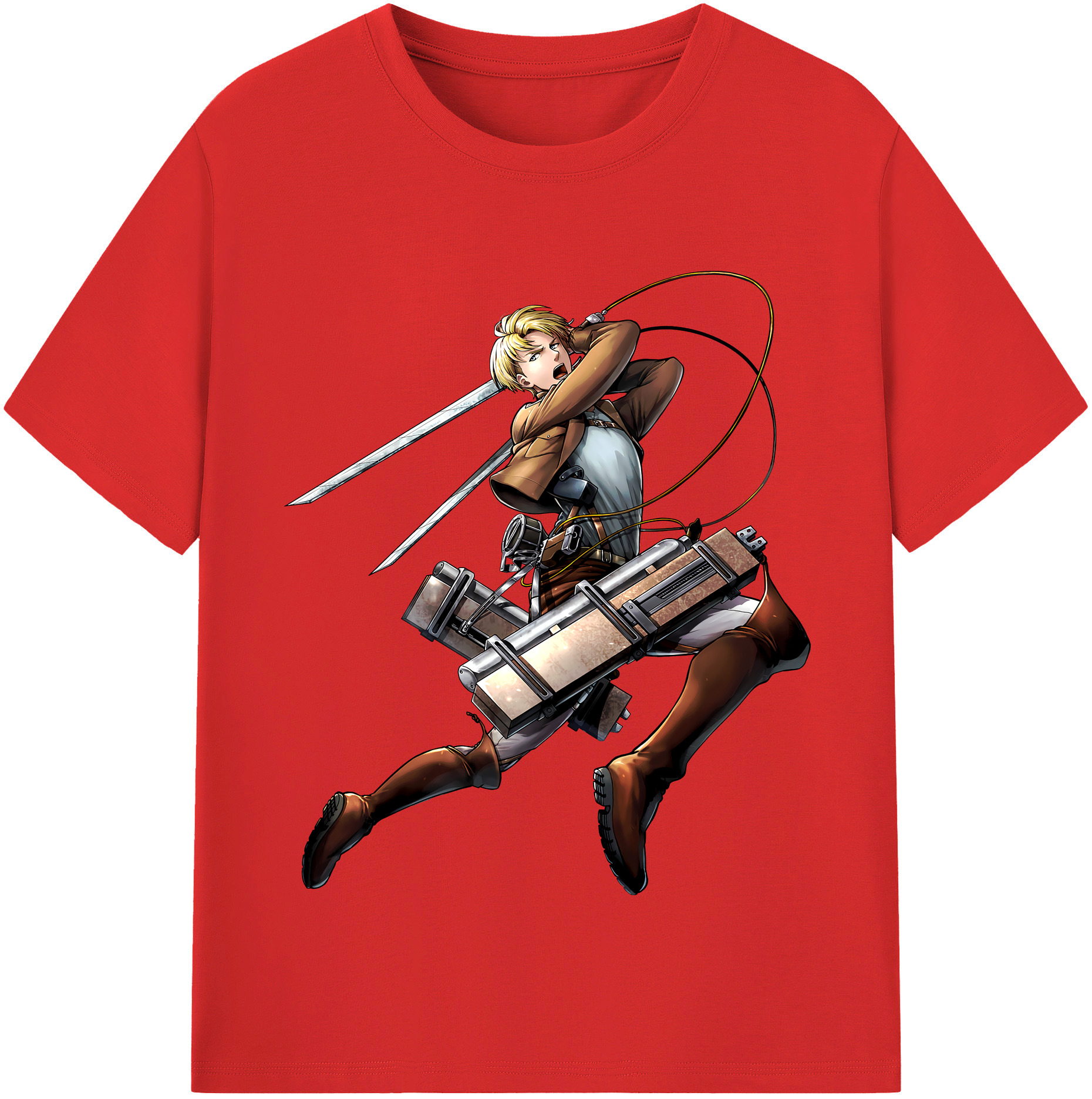 （画像用） 進撃の巨人 Attack on Titan レディースカジュアルプリントTシャツ（綿100％）