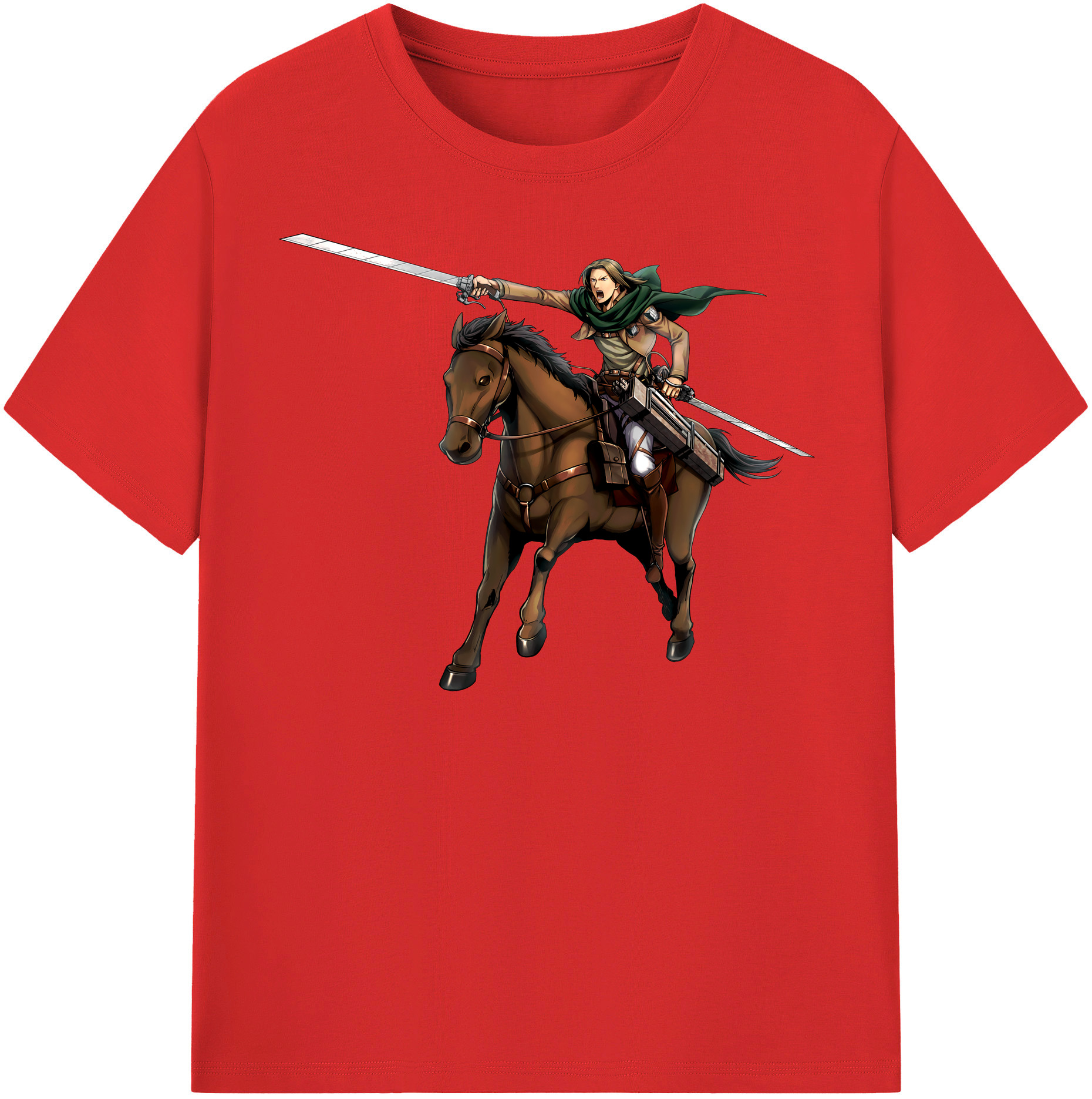 （画像用） 進撃の巨人 Attack on Titan レディースカジュアルプリントTシャツ（綿100％）