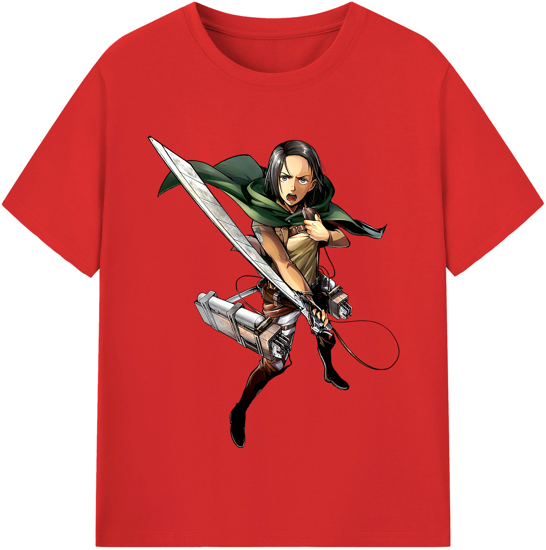 （画像用） 進撃の巨人 Attack on Titan レディースカジュアルプリントTシャツ（綿100％）