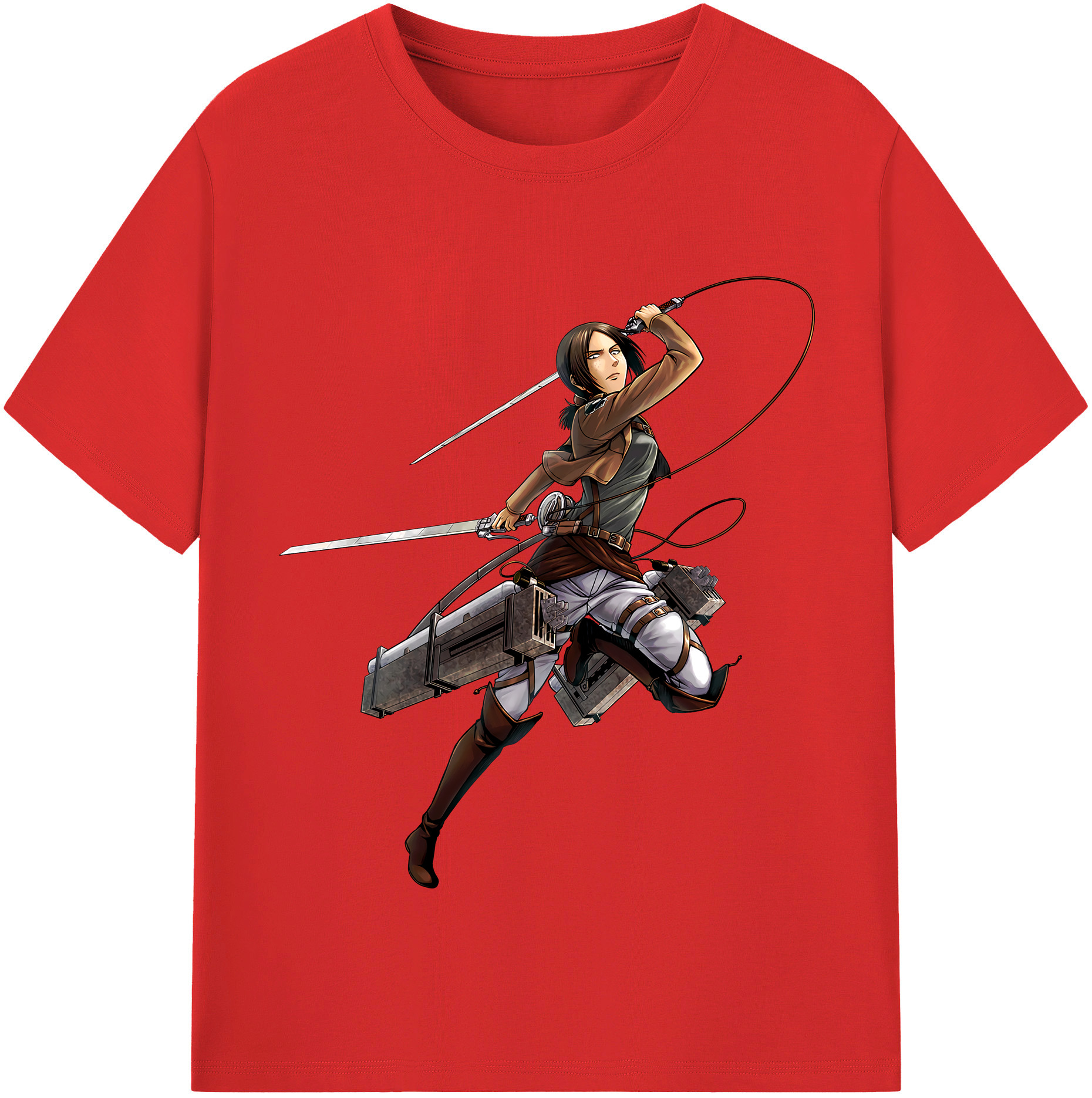 （画像用） 進撃の巨人 Attack on Titan レディースカジュアルプリントTシャツ（綿100％）