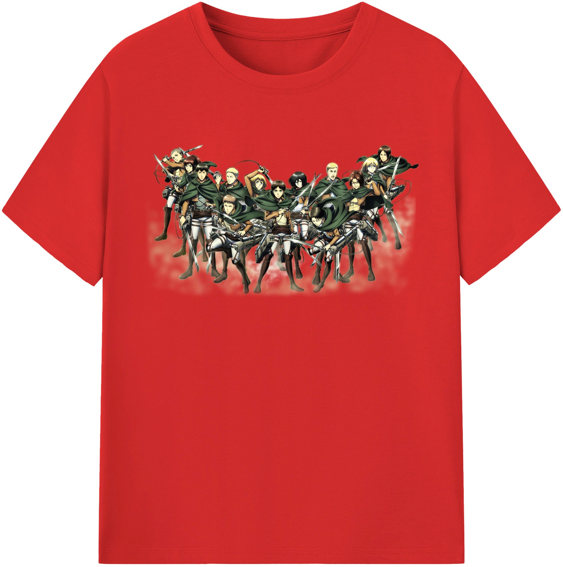 （画像用） 進撃の巨人 Attack on Titan レディースカジュアルプリントTシャツ（綿100％）