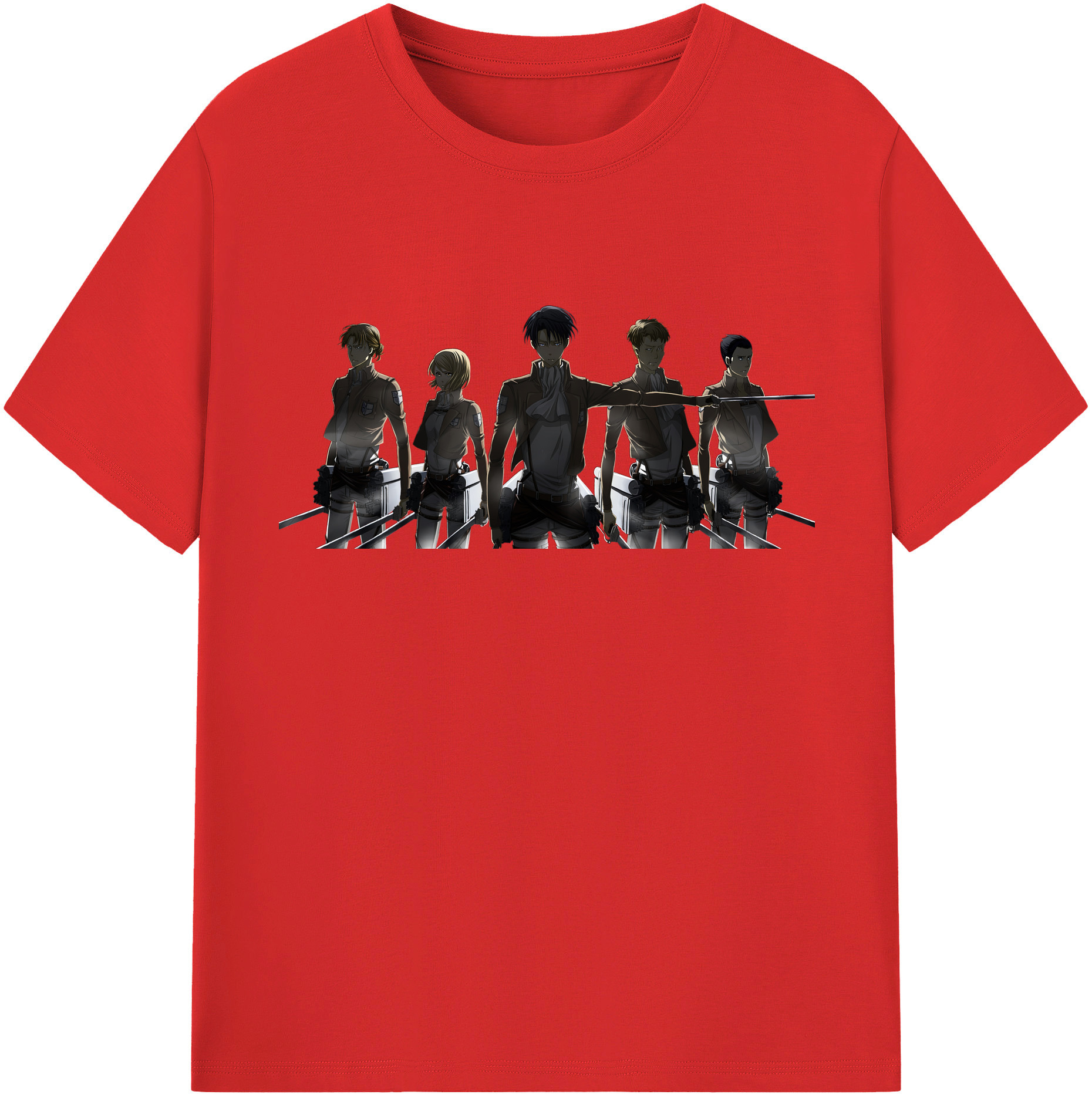（画像用） 進撃の巨人 Attack on Titan レディースカジュアルプリントTシャツ（綿100％）