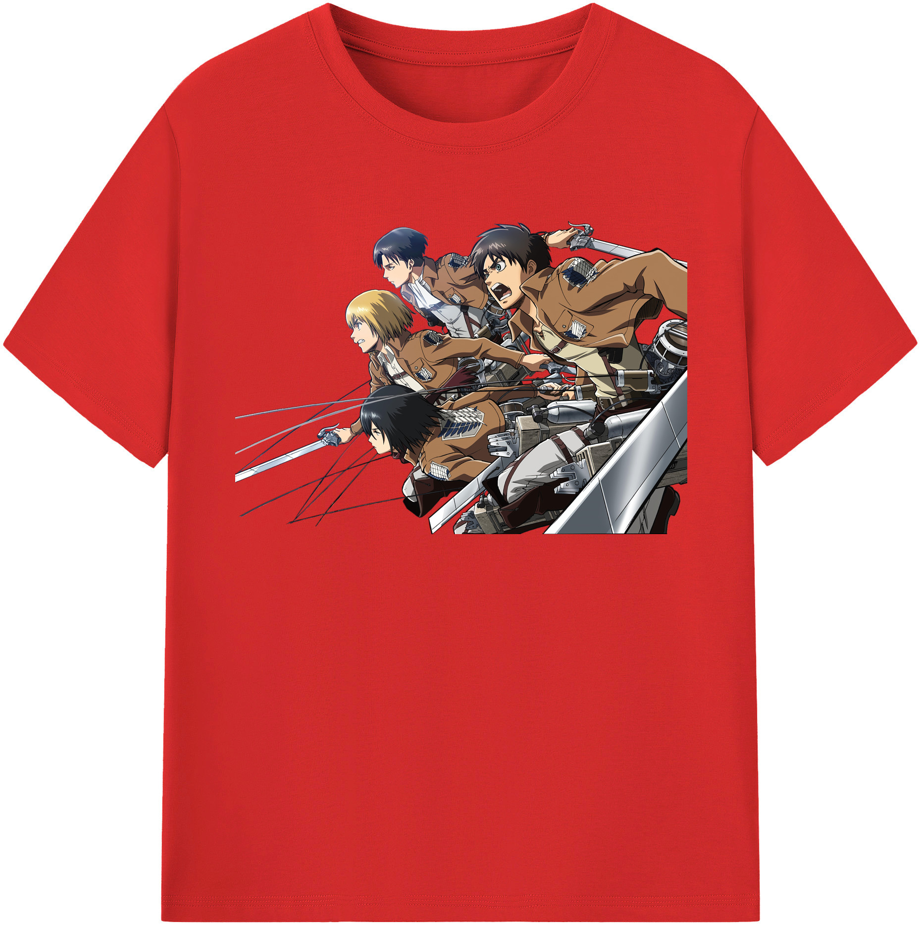 （画像用） 進撃の巨人 Attack on Titan レディースカジュアルプリントTシャツ（綿100％）