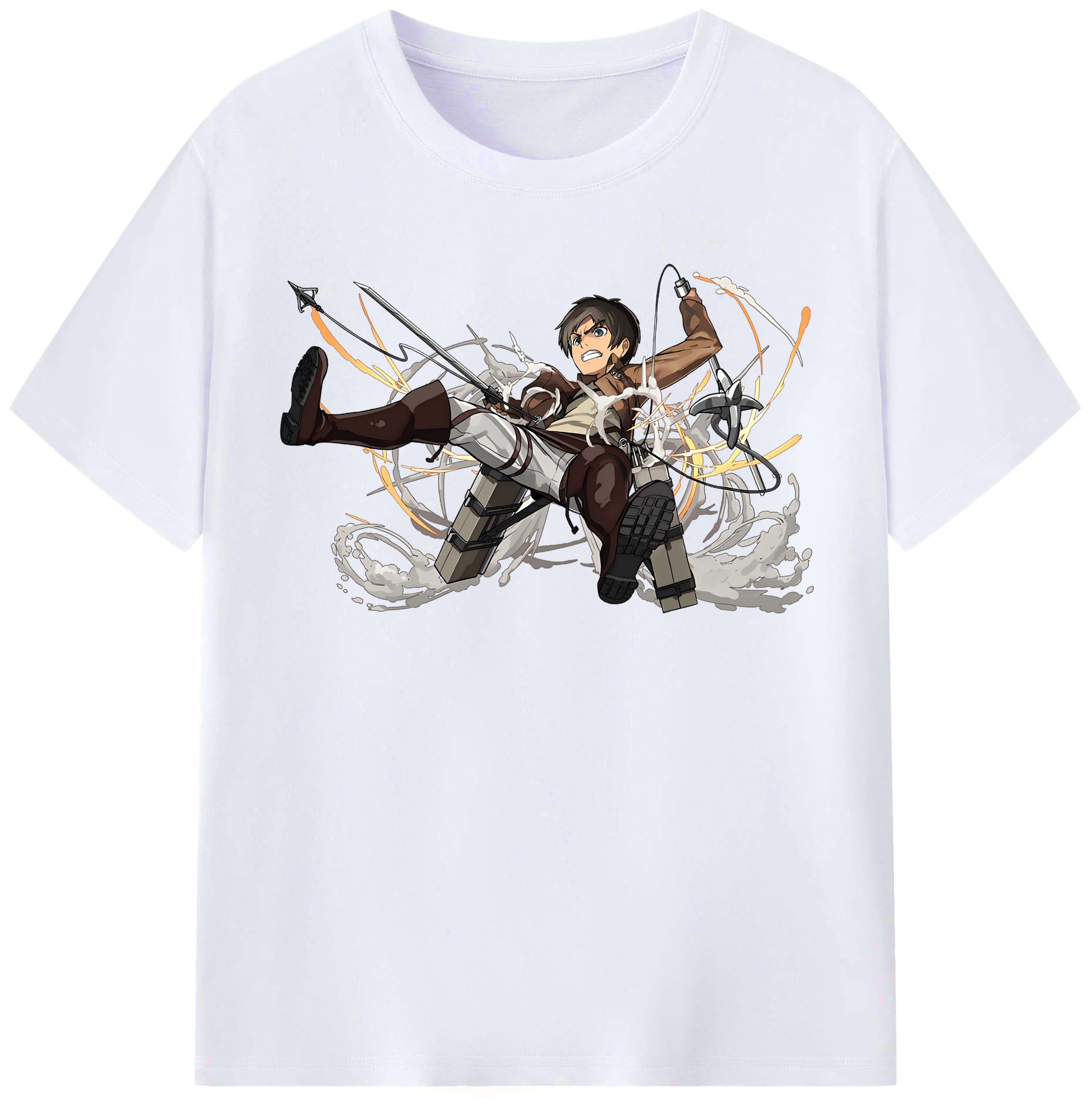（画像用） 進撃の巨人 エレン･イェーガー Attack on Titan Eren Jäger レディースカジュアルプリントTシャツ（綿100％）