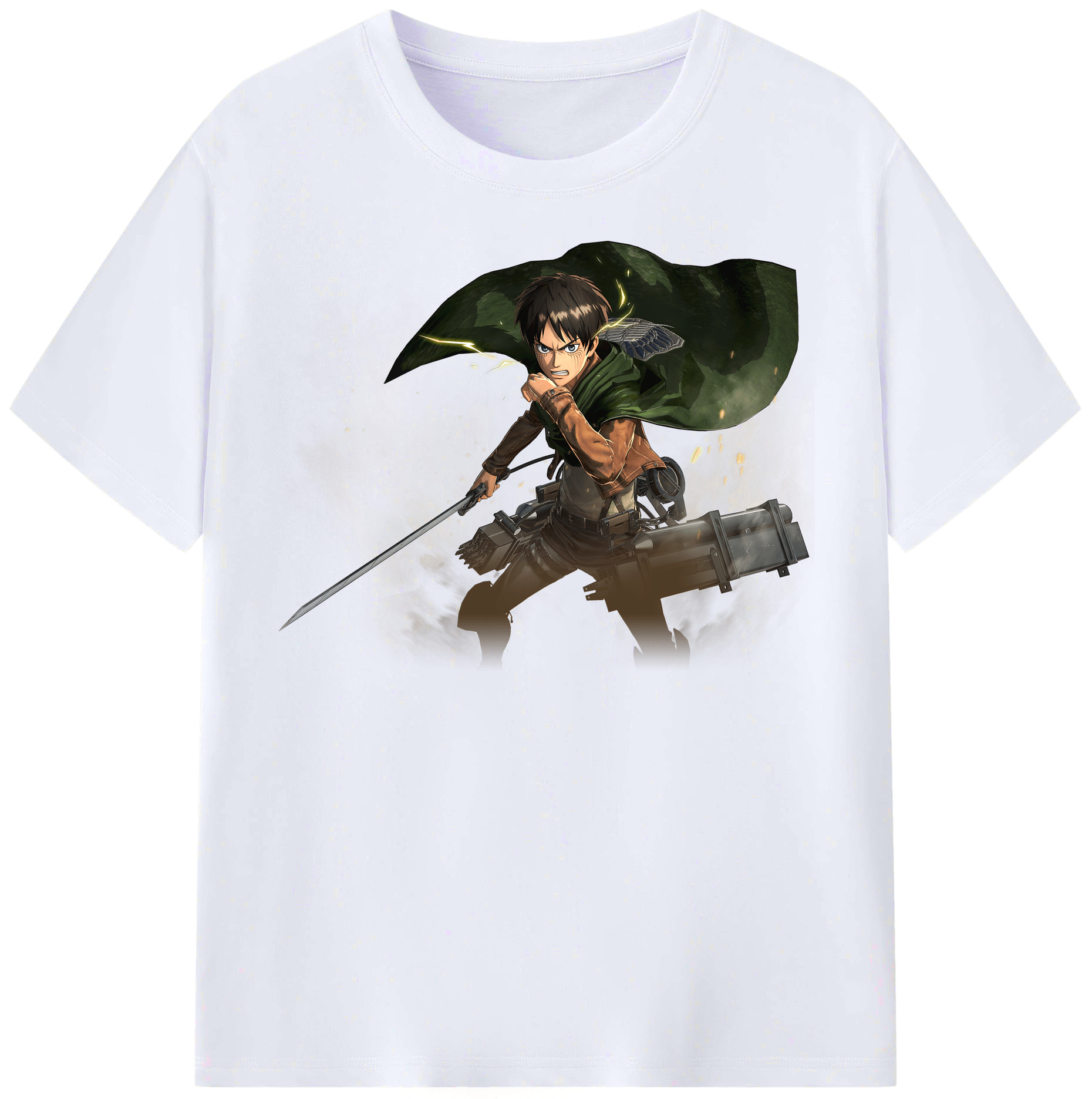 （画像用） 進撃の巨人 エレン･イェーガー Attack on Titan Eren Jäger レディースカジュアルプリントTシャツ（綿100％）