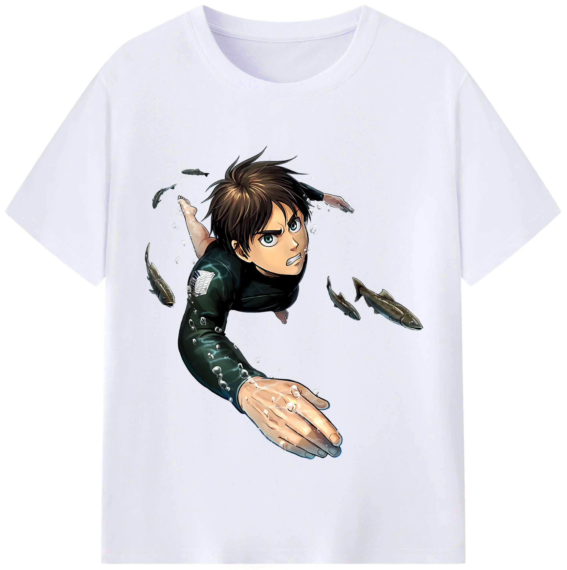 （画像用） 進撃の巨人 エレン･イェーガー Attack on Titan Eren Jäger レディースカジュアルプリントTシャツ（綿100％）