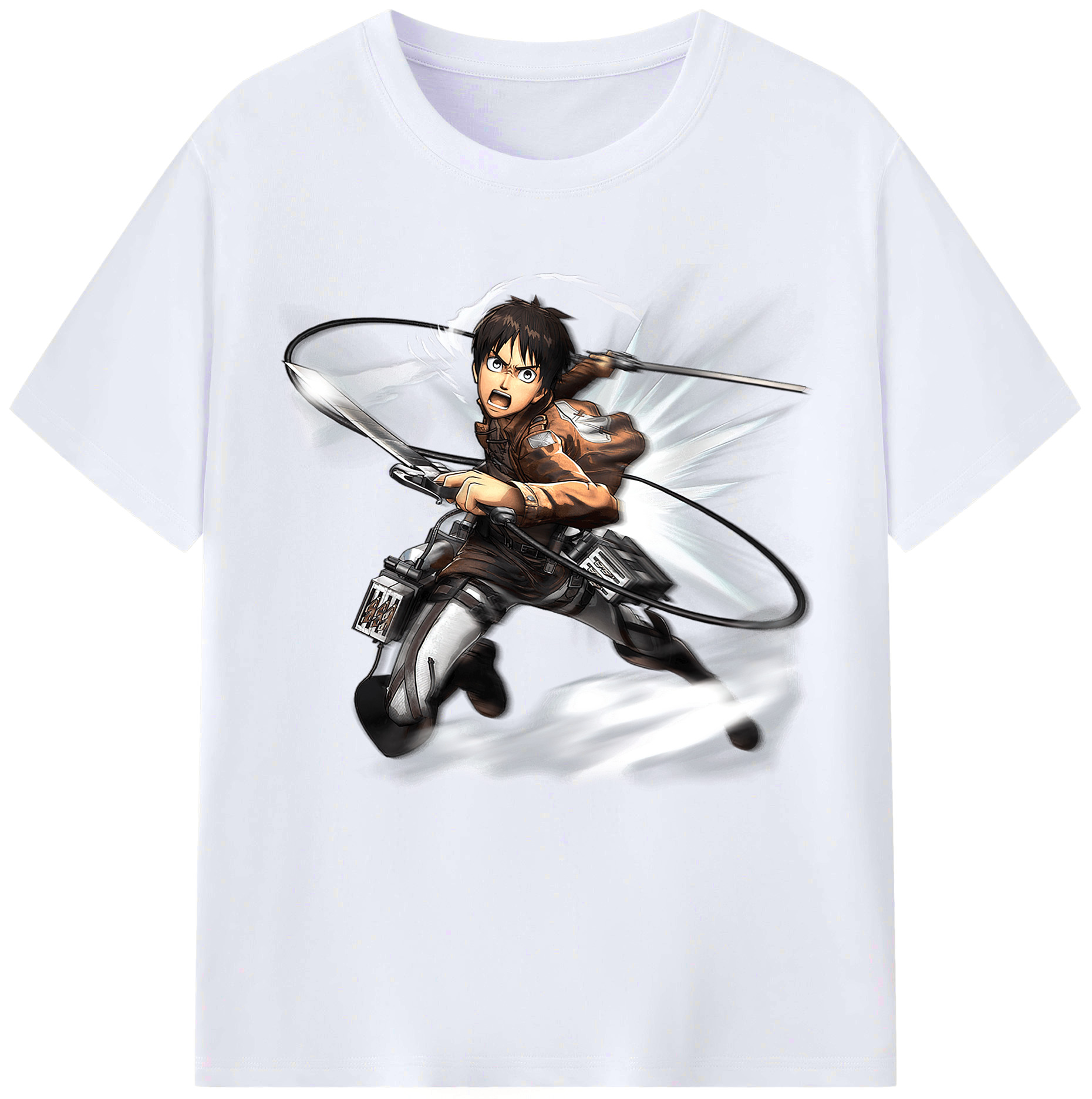 （画像用） 進撃の巨人 エレン･イェーガー Attack on Titan Eren Jäger レディースカジュアルプリントTシャツ（綿100％）