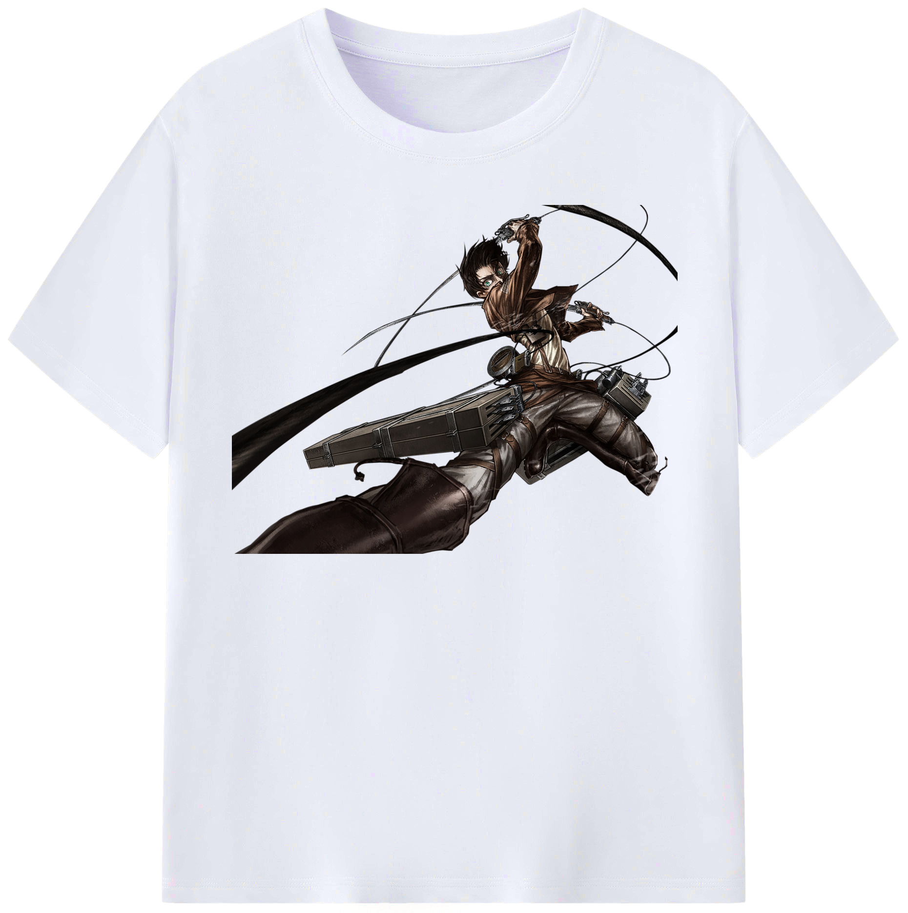 （画像用） 進撃の巨人 エレン･イェーガー Attack on Titan Eren Jäger レディースカジュアルプリントTシャツ（綿100％）