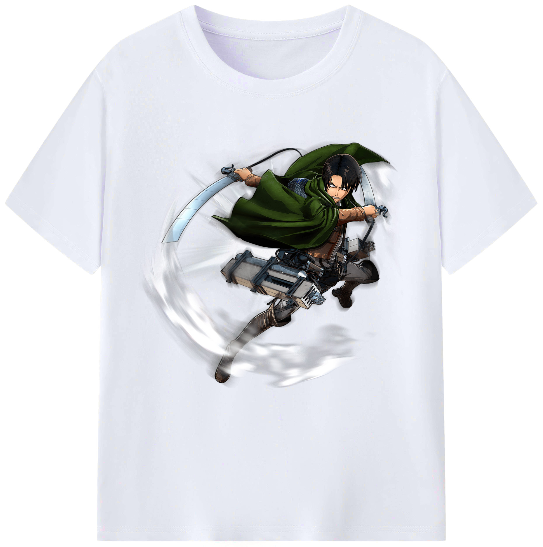 （画像用） 進撃の巨人 リヴァイ·アッカーマン Attack on Titan Levi Ackerman レディースカジュアルプリントTシャツ（綿100％）