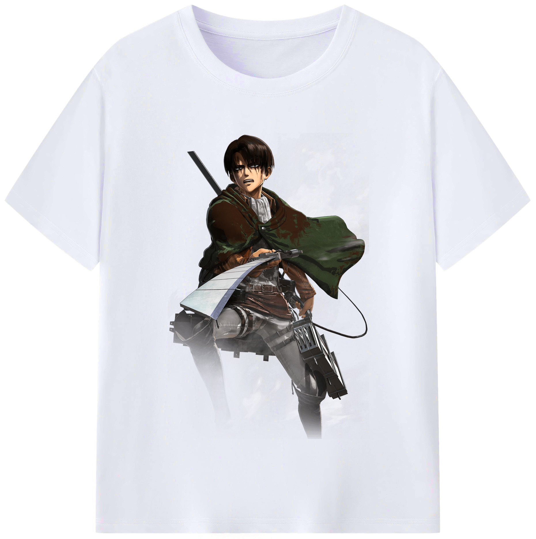 （画像用） 進撃の巨人 リヴァイ·アッカーマン Attack on Titan Levi Ackerman レディースカジュアルプリントTシャツ（綿100％）