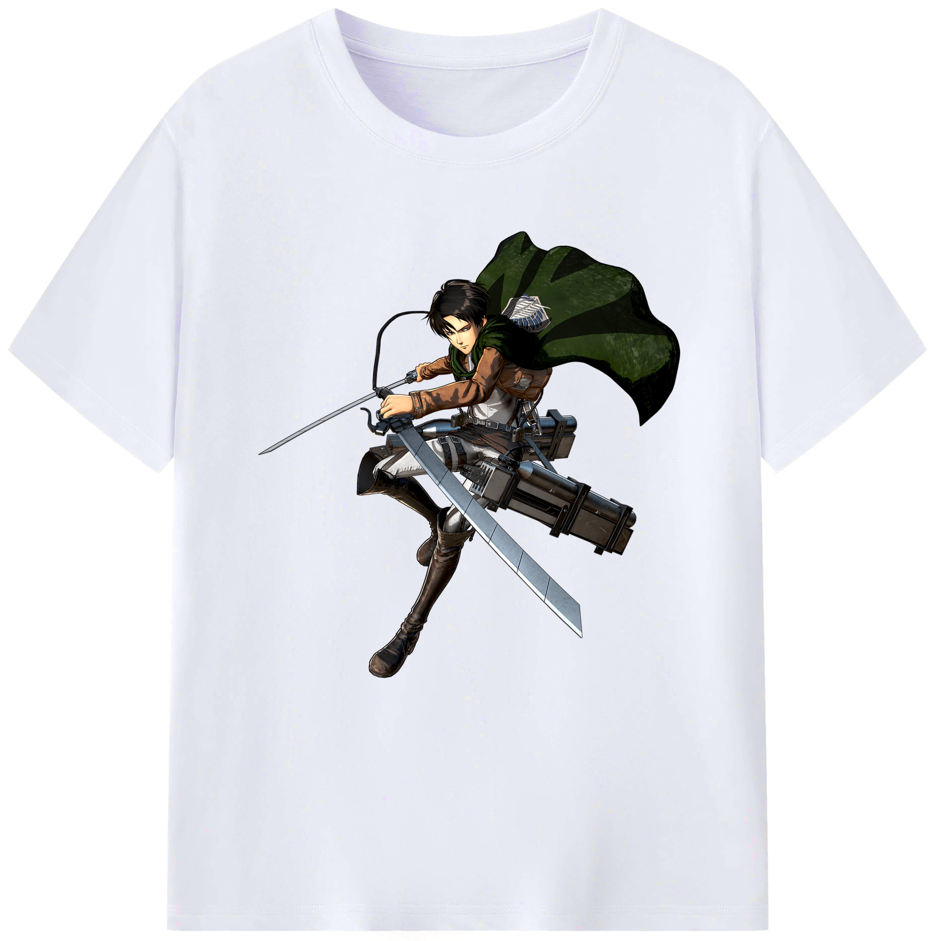 （画像用） 進撃の巨人 リヴァイ·アッカーマン Attack on Titan Levi Ackerman レディースカジュアルプリントTシャツ（綿100％）