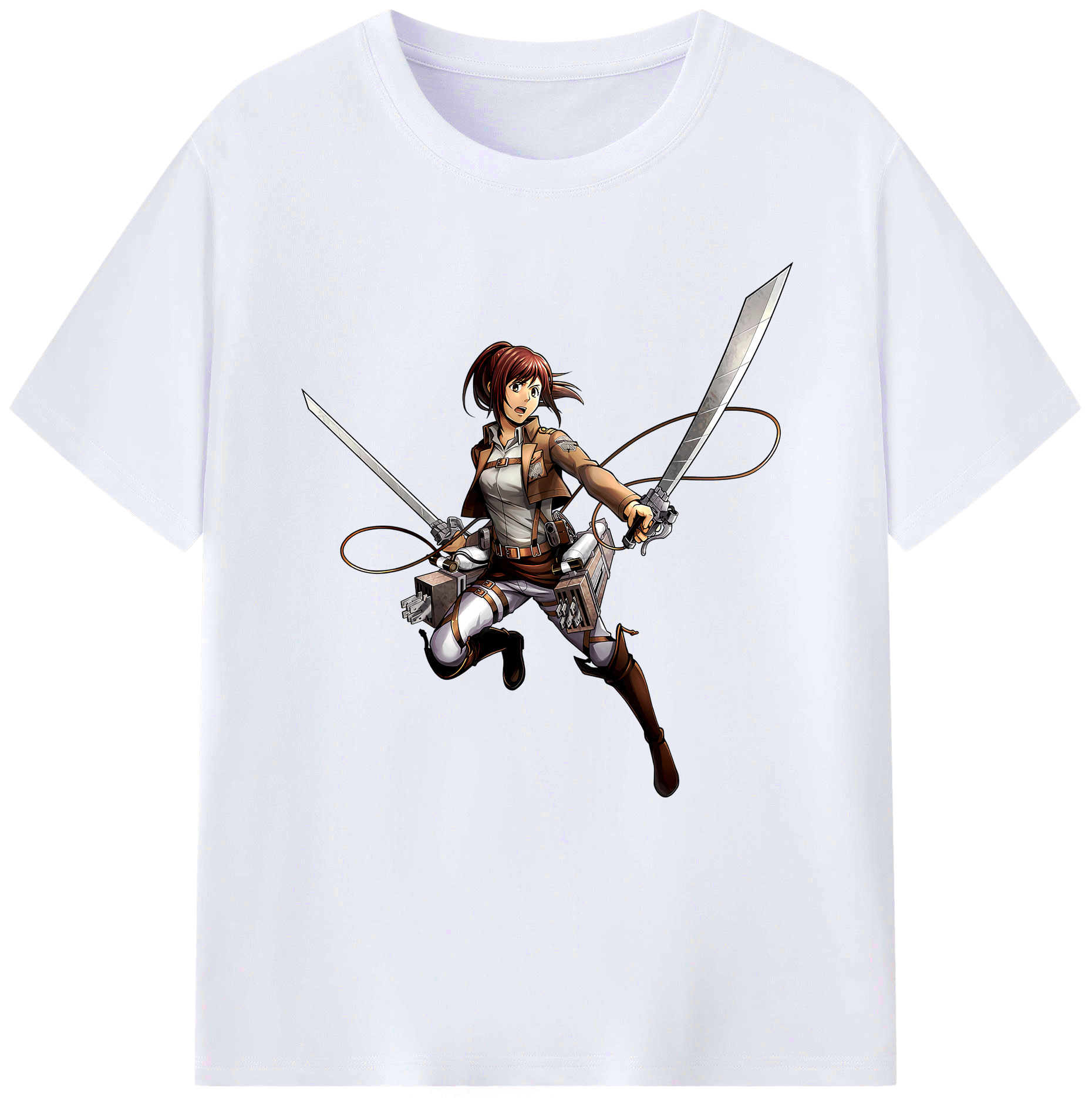 （画像用） 進撃の巨人 サシャ·ブラウス Attack on Titan Sasha Blaus レディースカジュアルプリントTシャツ（綿100％）
