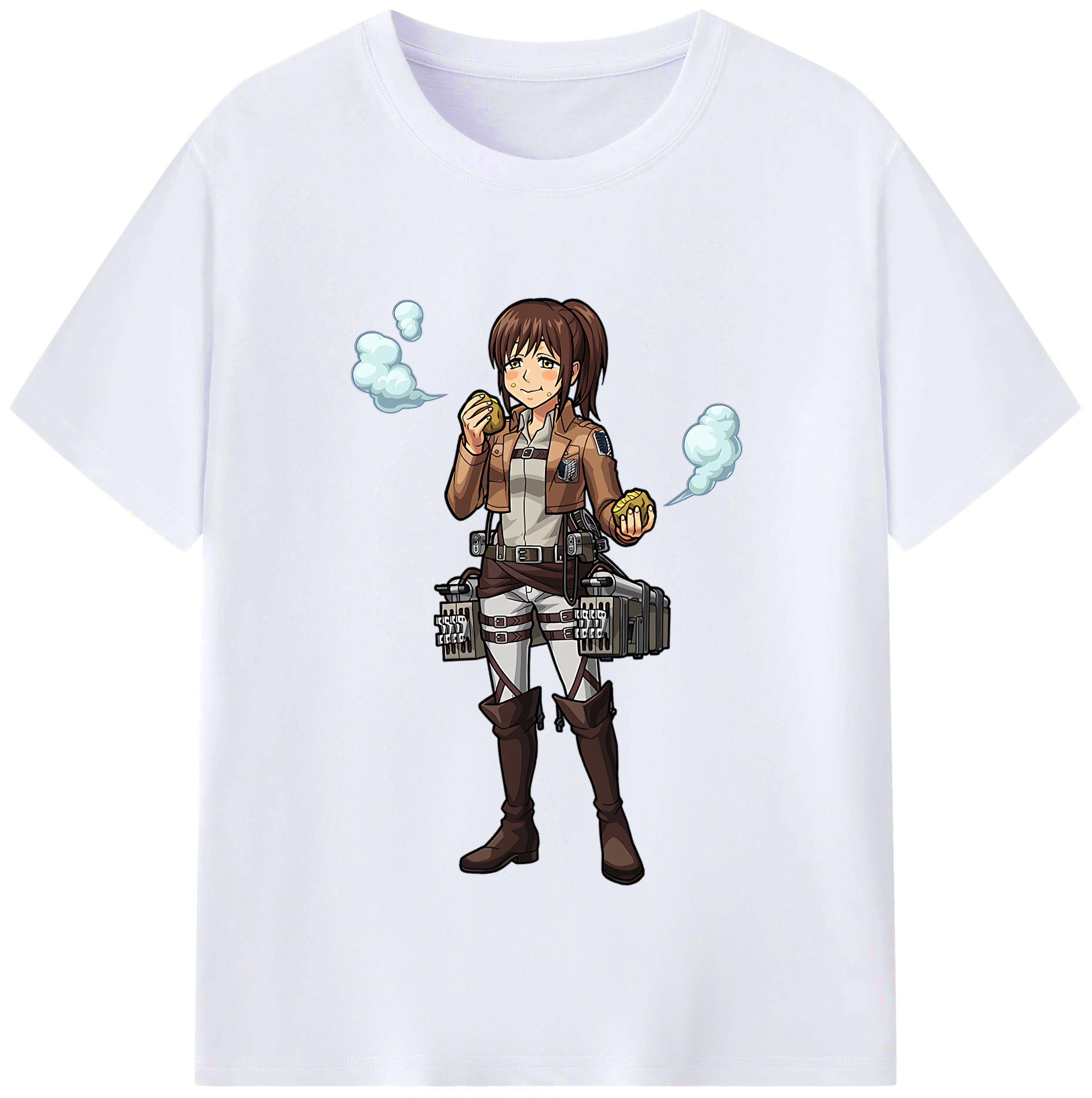 （画像用） 進撃の巨人 サシャ·ブラウス Attack on Titan Sasha Blaus レディースカジュアルプリントTシャツ（綿100％）
