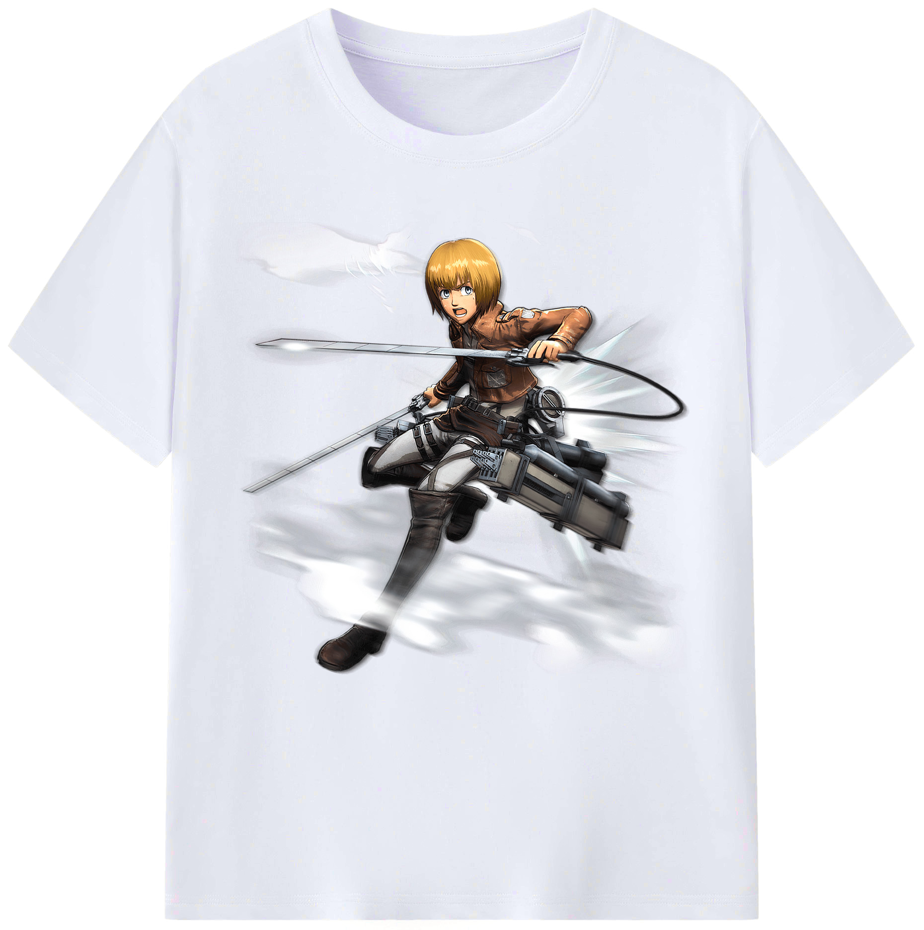 （画像用） 進撃の巨人 アルミン·アルレルト Attack on Titan Armin Arlert レディースカジュアルプリントTシャツ（綿100％）