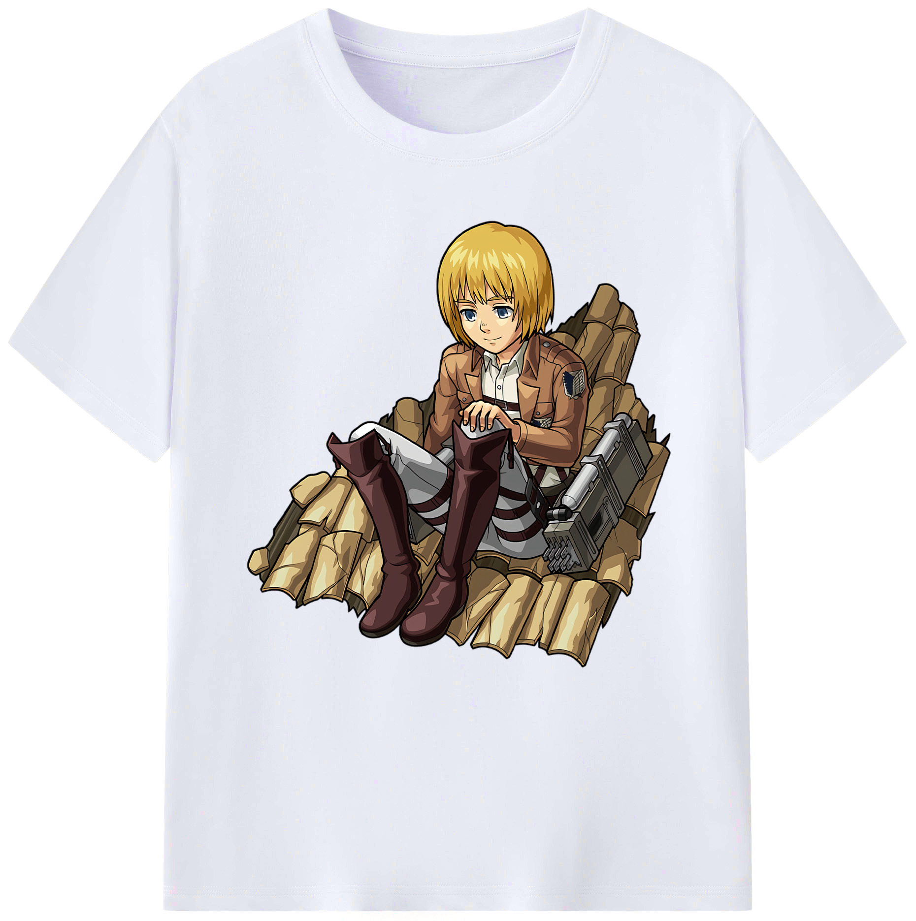 （画像用） 進撃の巨人 アルミン·アルレルト Attack on Titan Armin Arlert レディースカジュアルプリントTシャツ（綿100％）