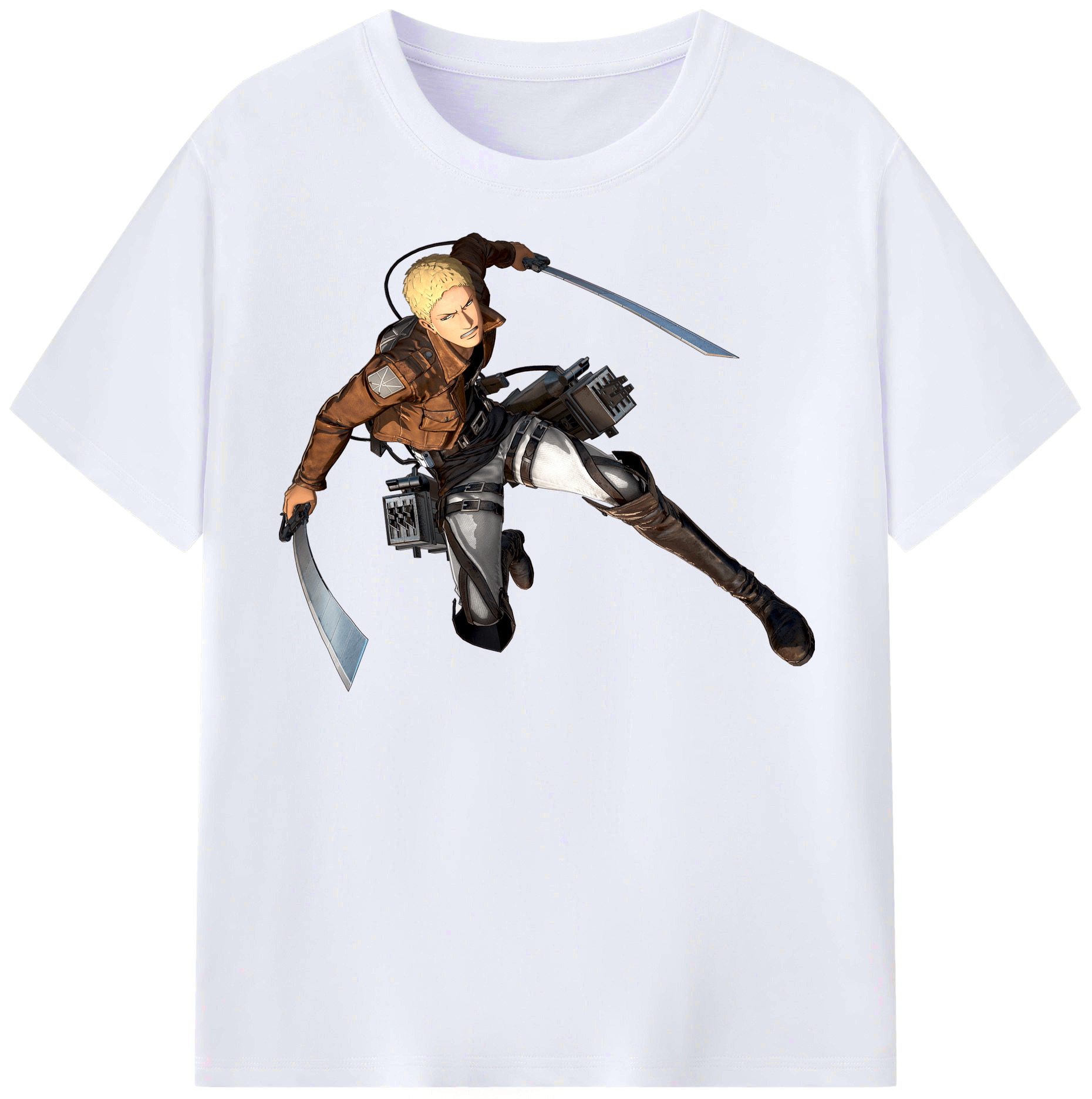 （画像用） 進撃の巨人 ライナー・ブラウン Attack on Titan Reiner Braun レディースカジュアルプリントTシャツ（綿100％）