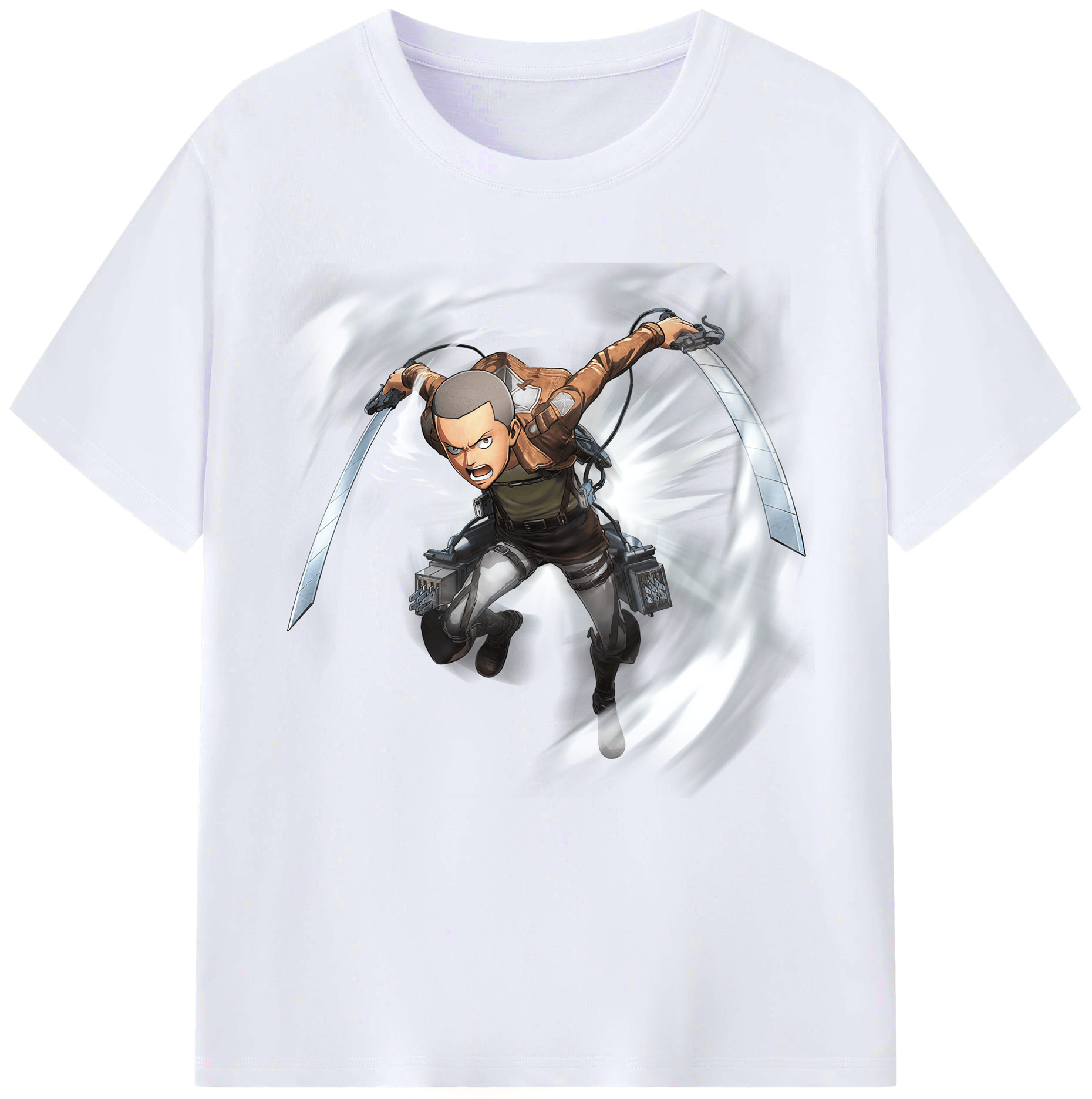 （画像用） 進撃の巨人 コニー·スプリンガー Attack on Titan Connie Springer レディースカジュアルプリントTシャツ（綿100％）