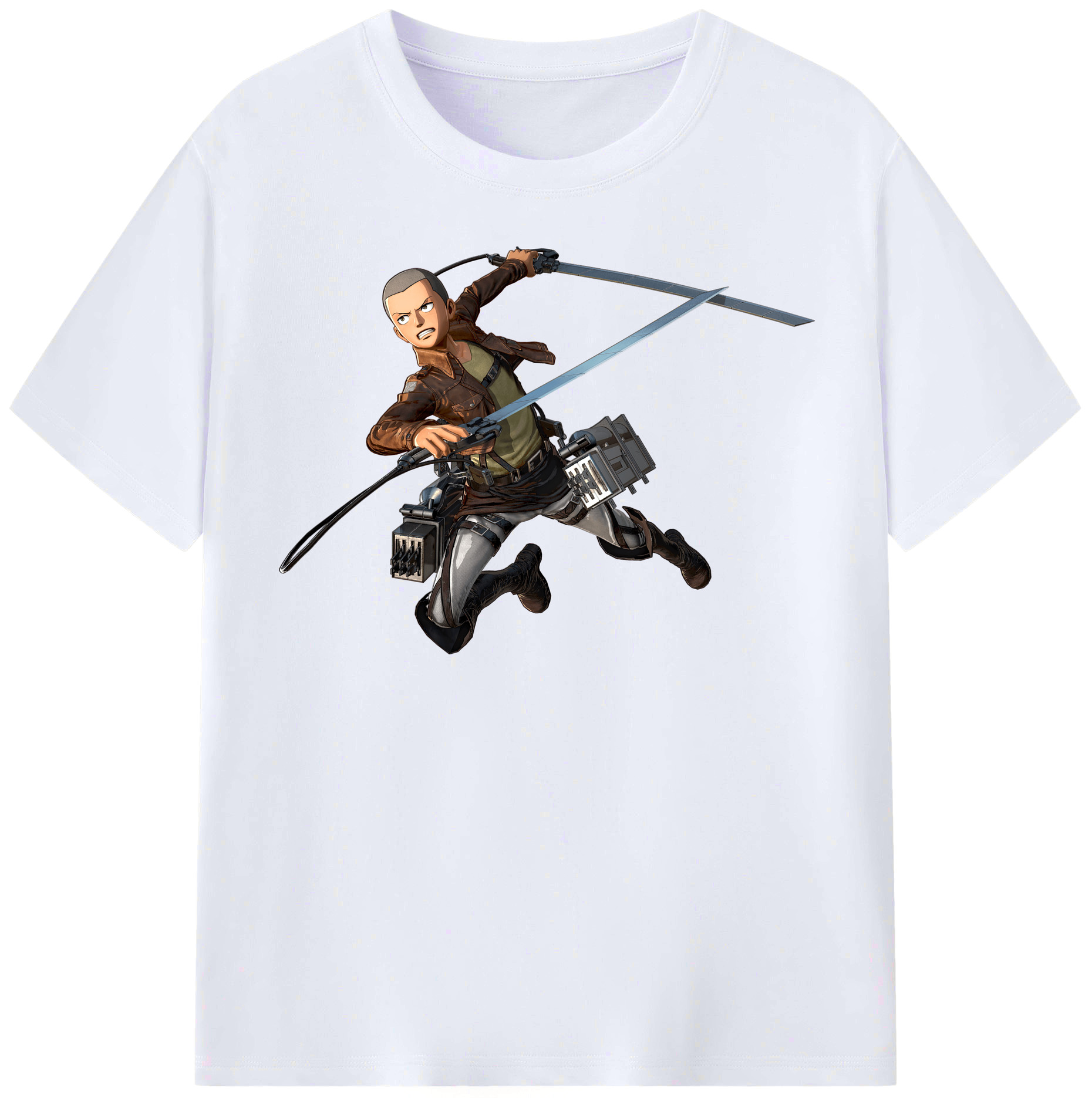 （画像用） 進撃の巨人 コニー·スプリンガー Attack on Titan Connie Springer レディースカジュアルプリントTシャツ（綿100％）