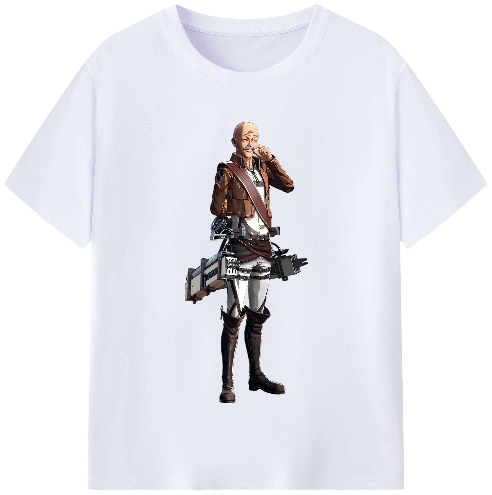 （画像用） 進撃の巨人 ドット·ピクシス Attack on Titan Dot Pixis レディースカジュアルプリントTシャツ（綿100％）