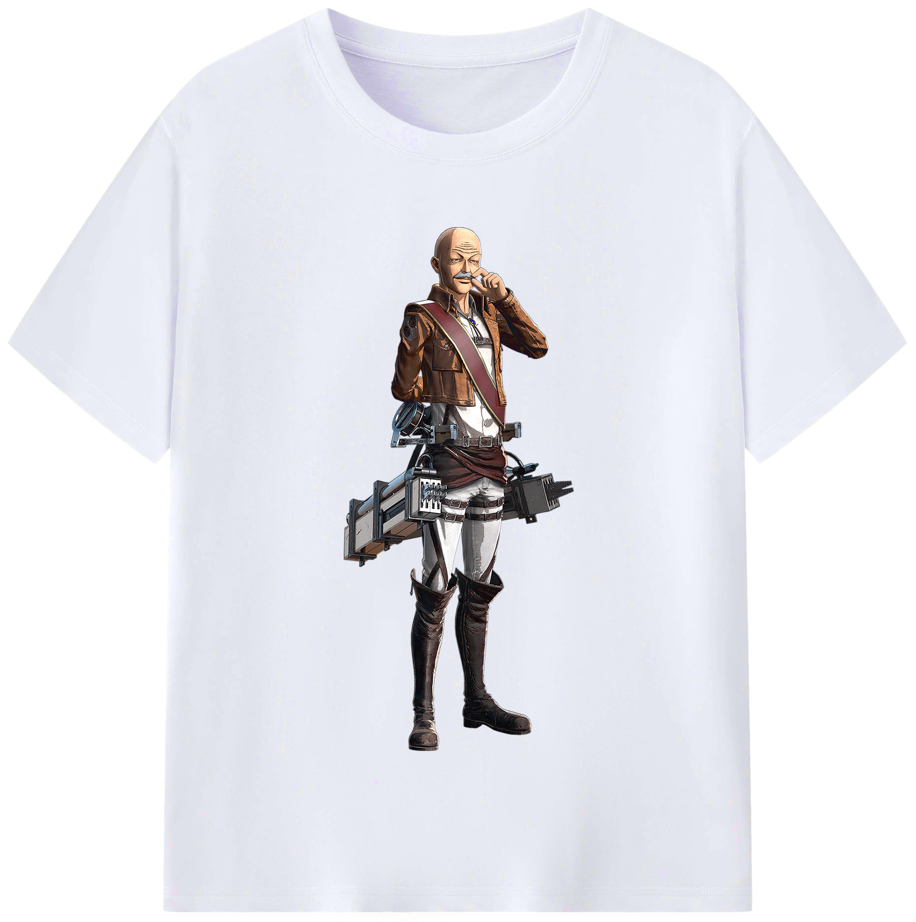（画像用） 進撃の巨人 ドット·ピクシス Attack on Titan Dot Pixis レディースカジュアルプリントTシャツ（綿100％）