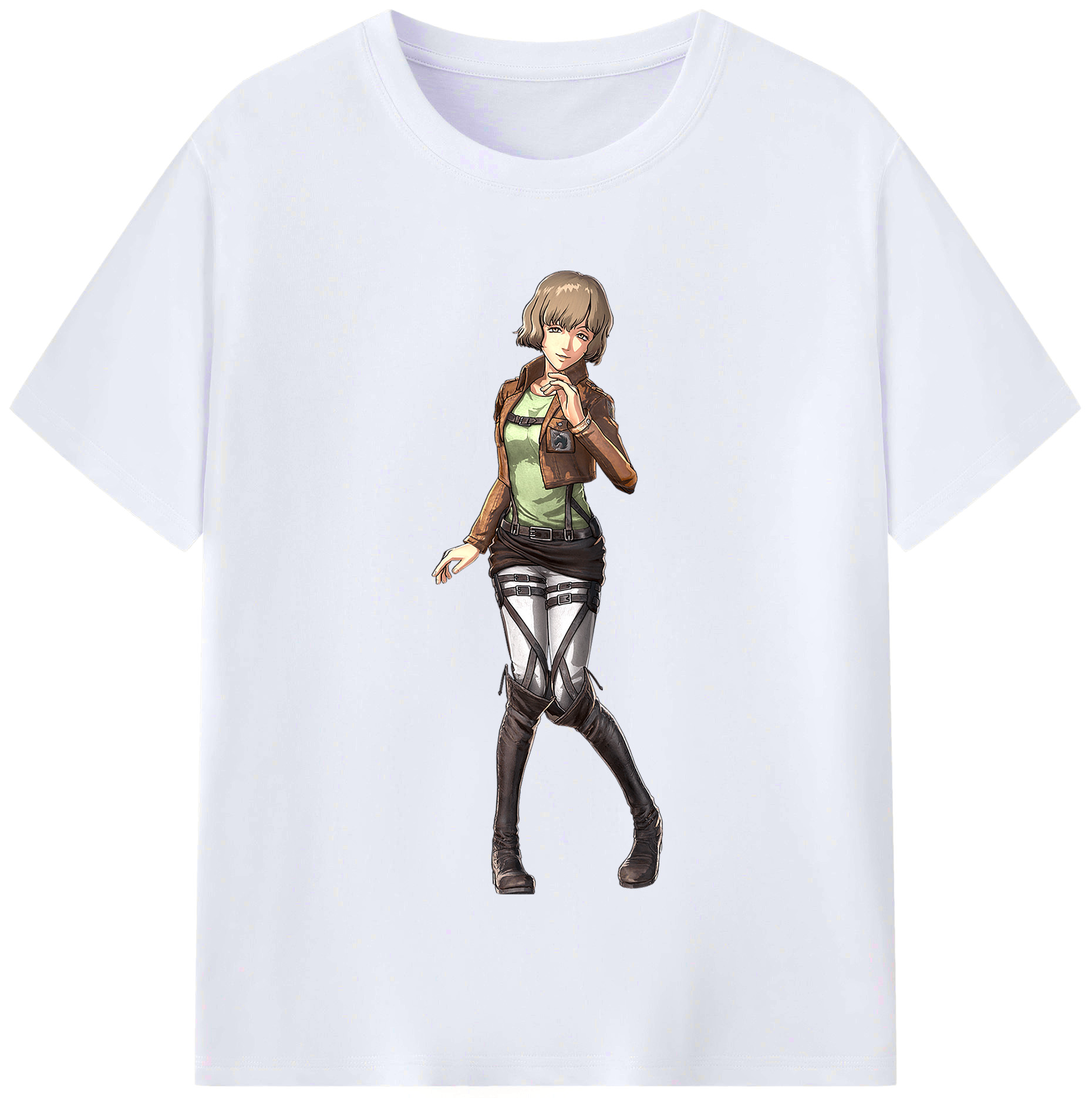 （画像用） 進撃の巨人 ヒツチ Attack on Titan Hitch レディースカジュアルプリントTシャツ（綿100％）