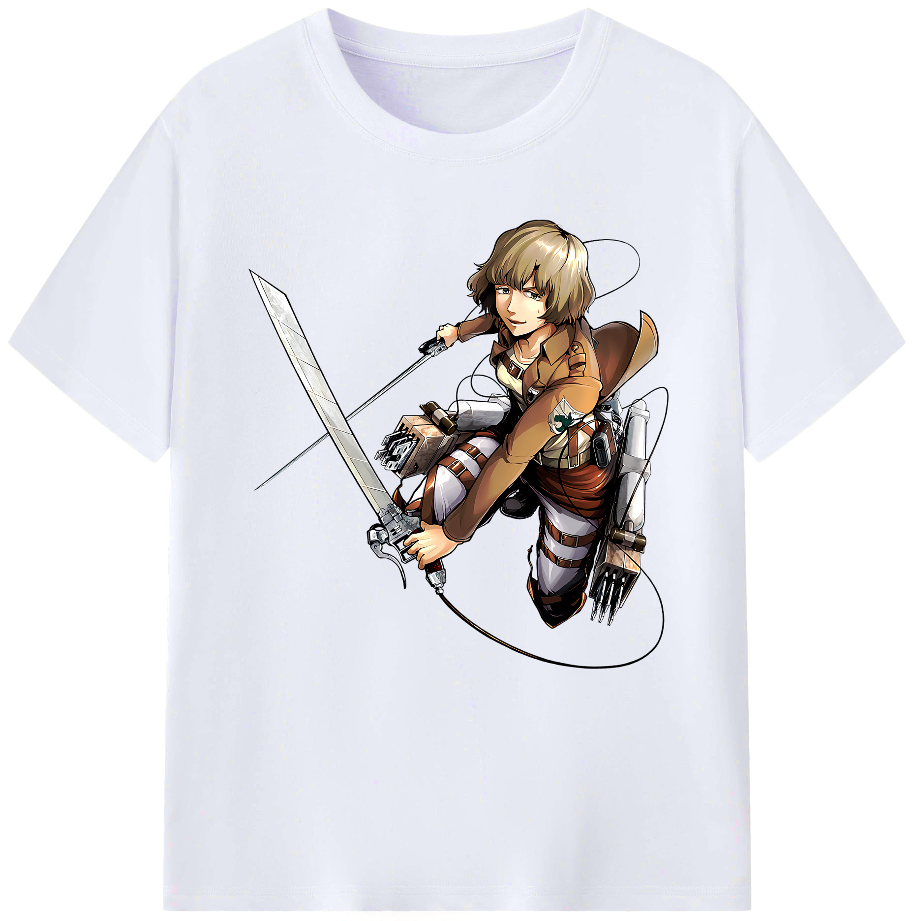 （画像用） 進撃の巨人 ヒツチ Attack on Titan Hitch レディースカジュアルプリントTシャツ（綿100％）