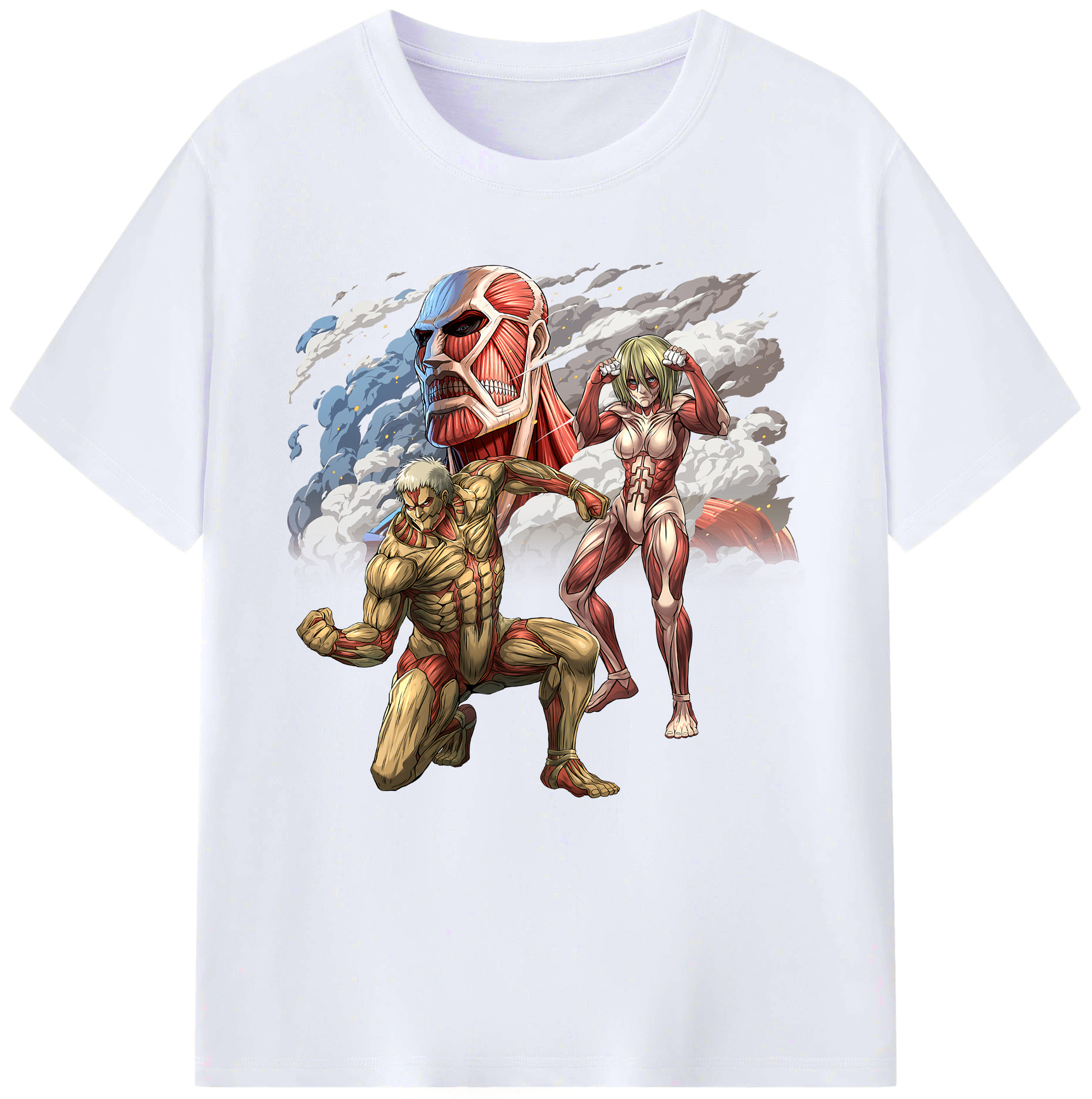 （画像用） 進撃の巨人 Attack on Titan レディースカジュアルプリントTシャツ（綿100％）