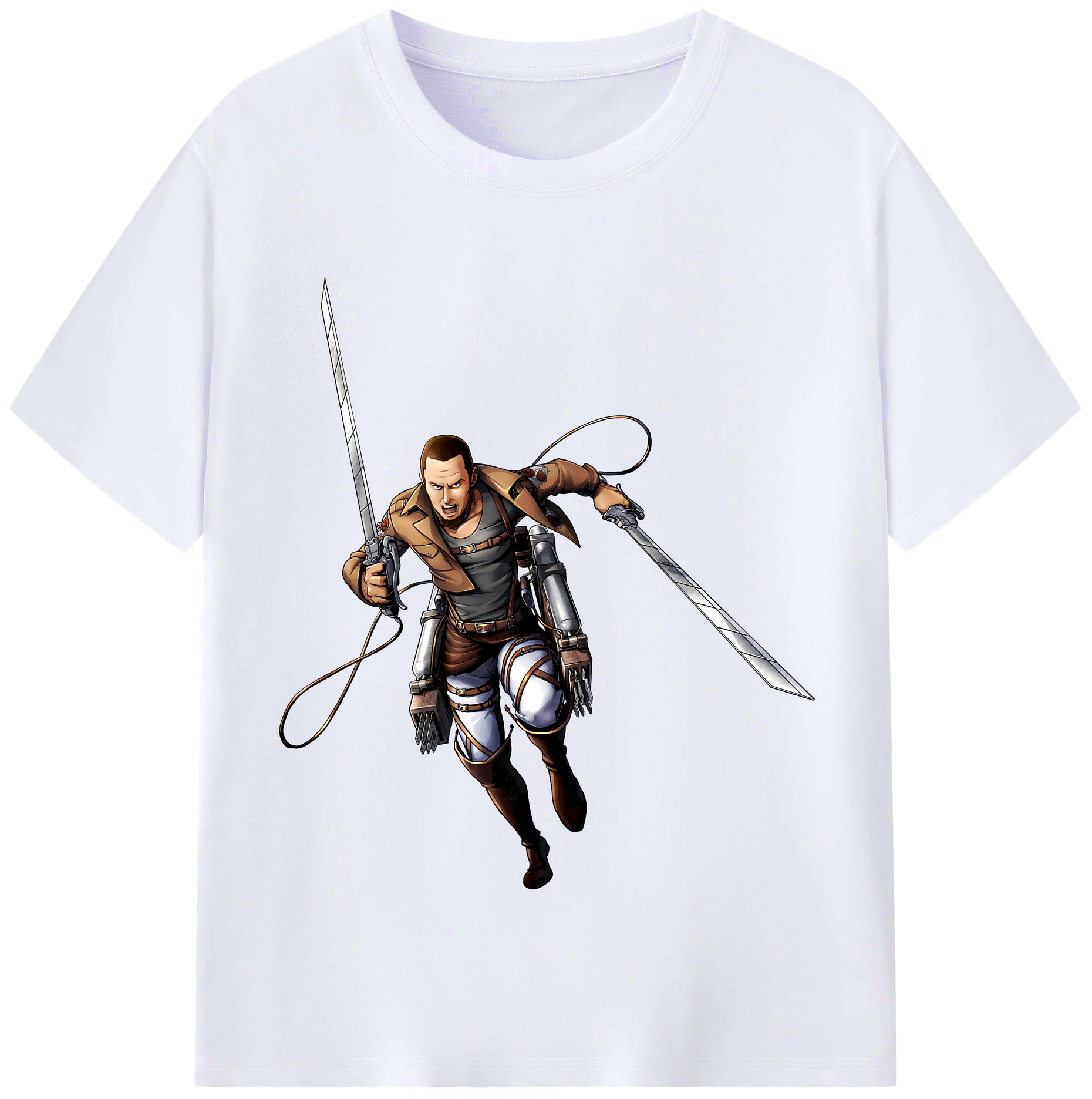 （画像用） 進撃の巨人 Attack on Titan レディースカジュアルプリントTシャツ（綿100％）