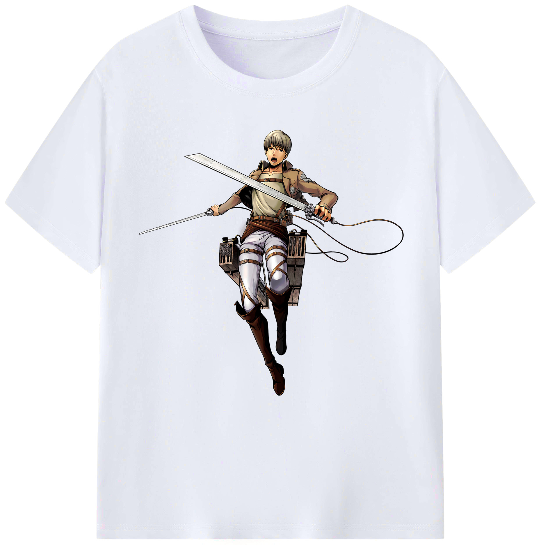 （画像用） 進撃の巨人 Attack on Titan レディースカジュアルプリントTシャツ（綿100％）