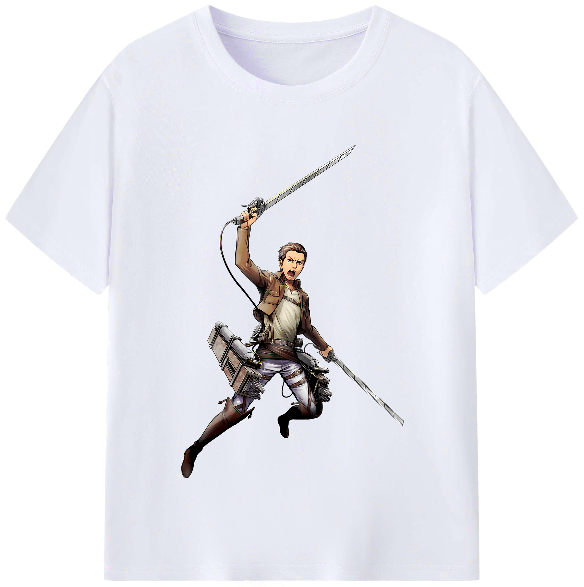 （画像用） 進撃の巨人 Attack on Titan レディースカジュアルプリントTシャツ（綿100％）