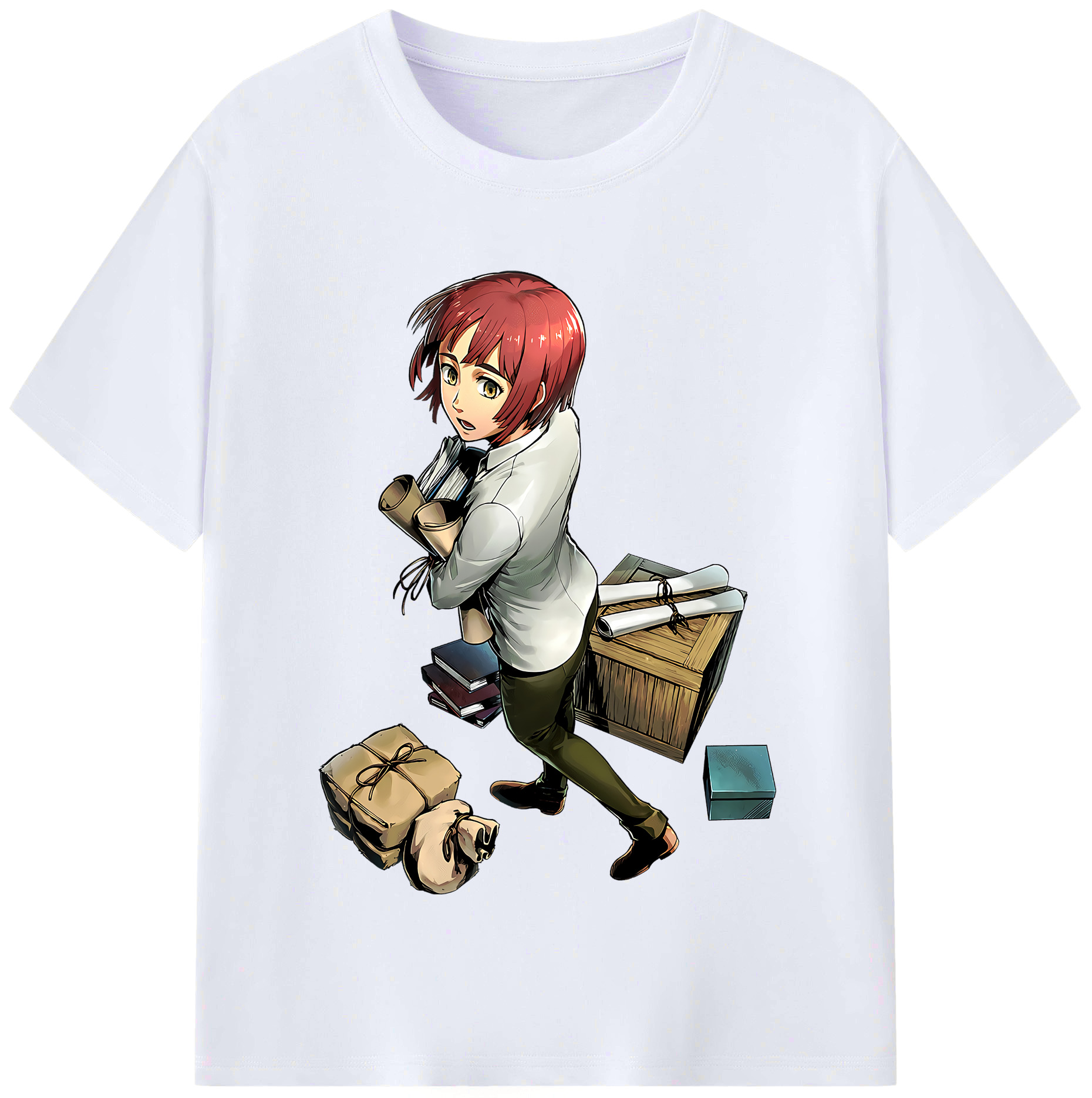 （画像用） 進撃の巨人 Attack on Titan レディースカジュアルプリントTシャツ（綿100％）