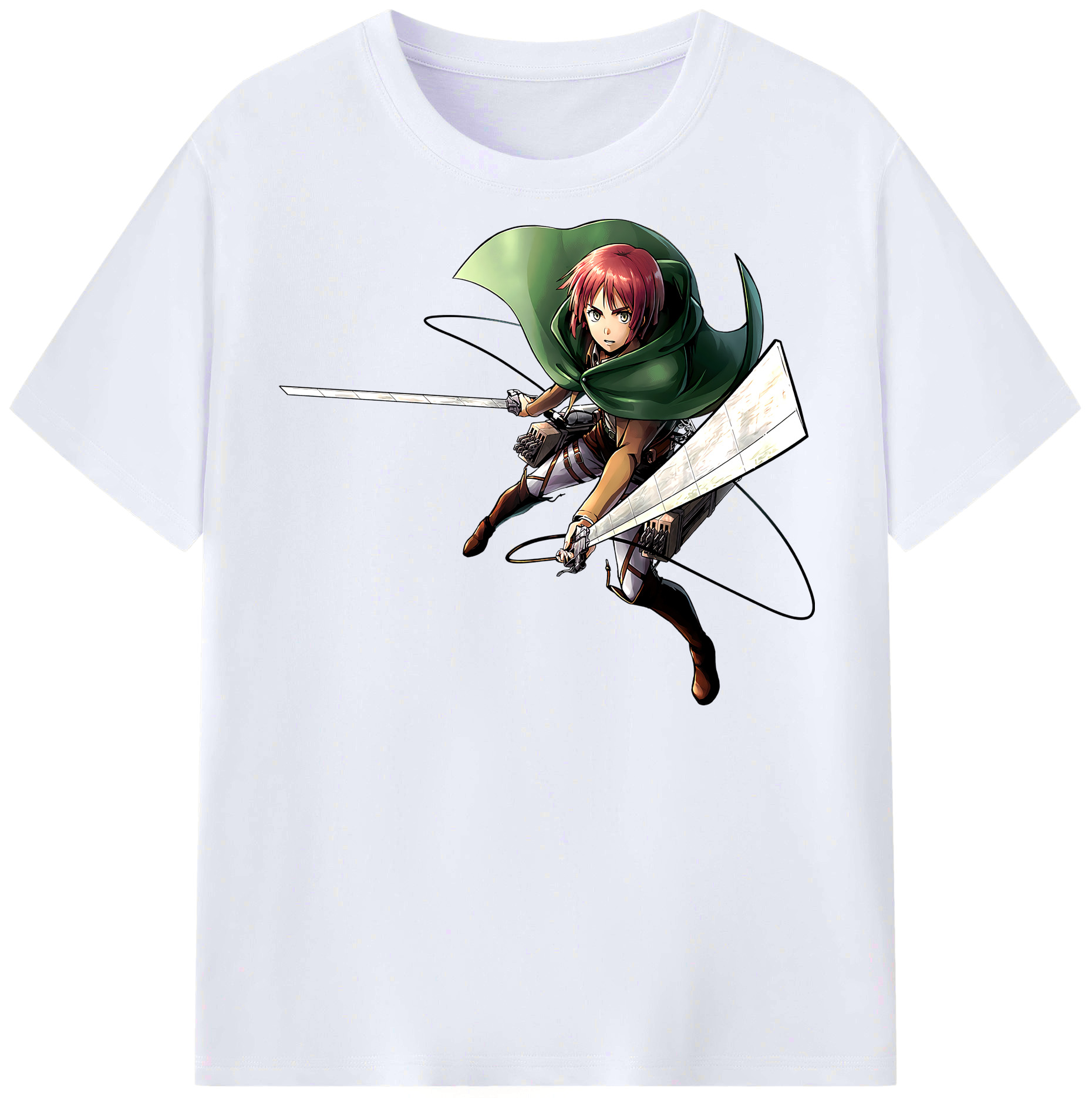（画像用） 進撃の巨人 Attack on Titan レディースカジュアルプリントTシャツ（綿100％）