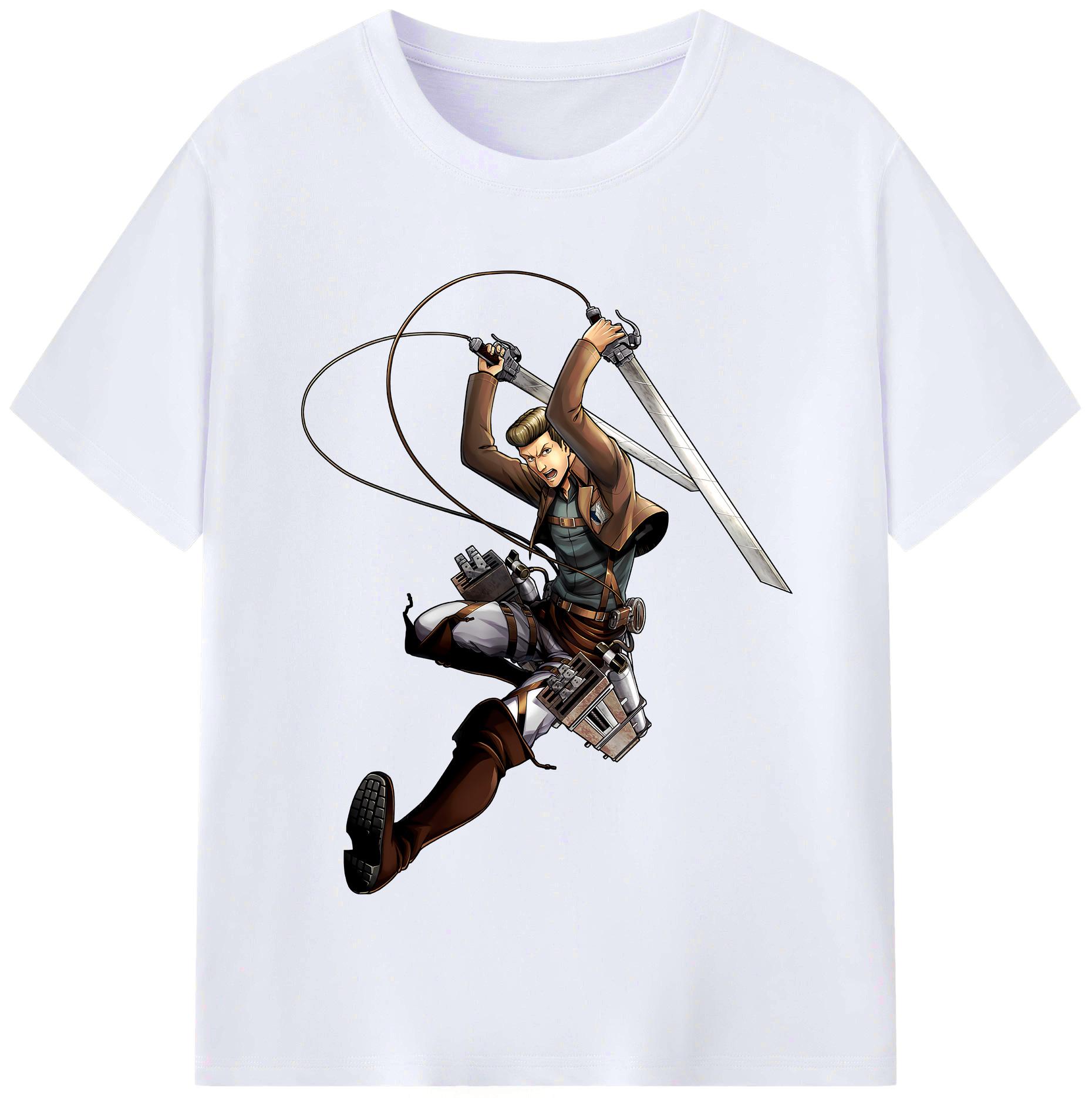 （画像用） 進撃の巨人 Attack on Titan レディースカジュアルプリントTシャツ（綿100％）