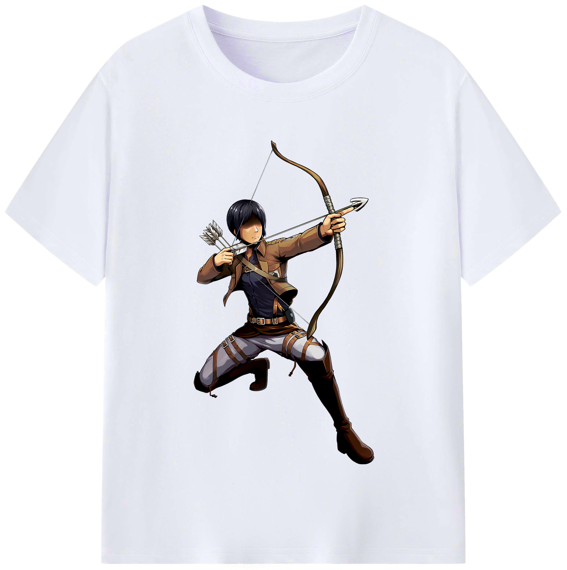 （画像用） 進撃の巨人 Attack on Titan レディースカジュアルプリントTシャツ（綿100％）