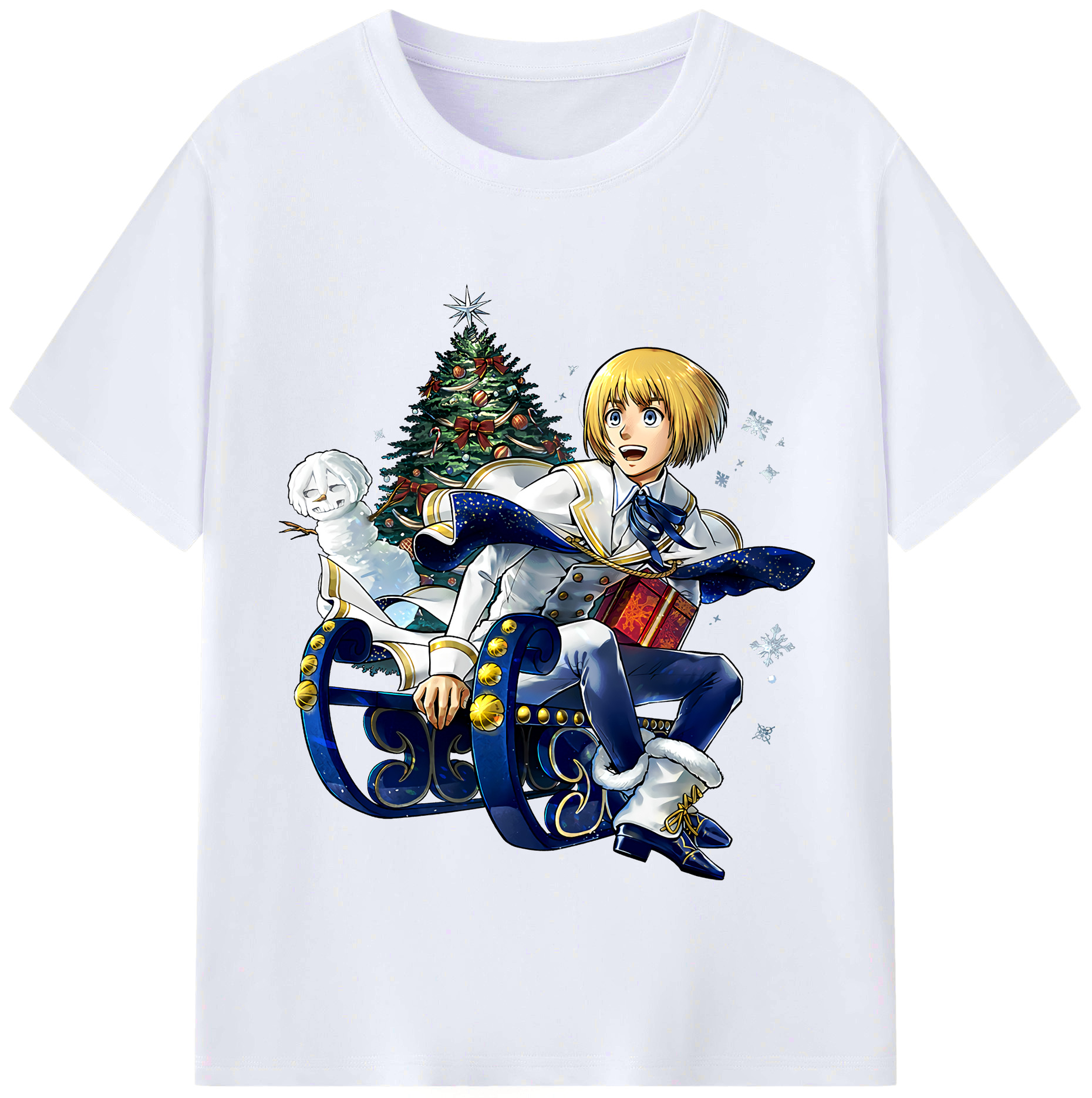 （画像用） 進撃の巨人 アルミン·アルレルト Attack on Titan Armin Arlert レディースカジュアルプリントTシャツ（綿100％）