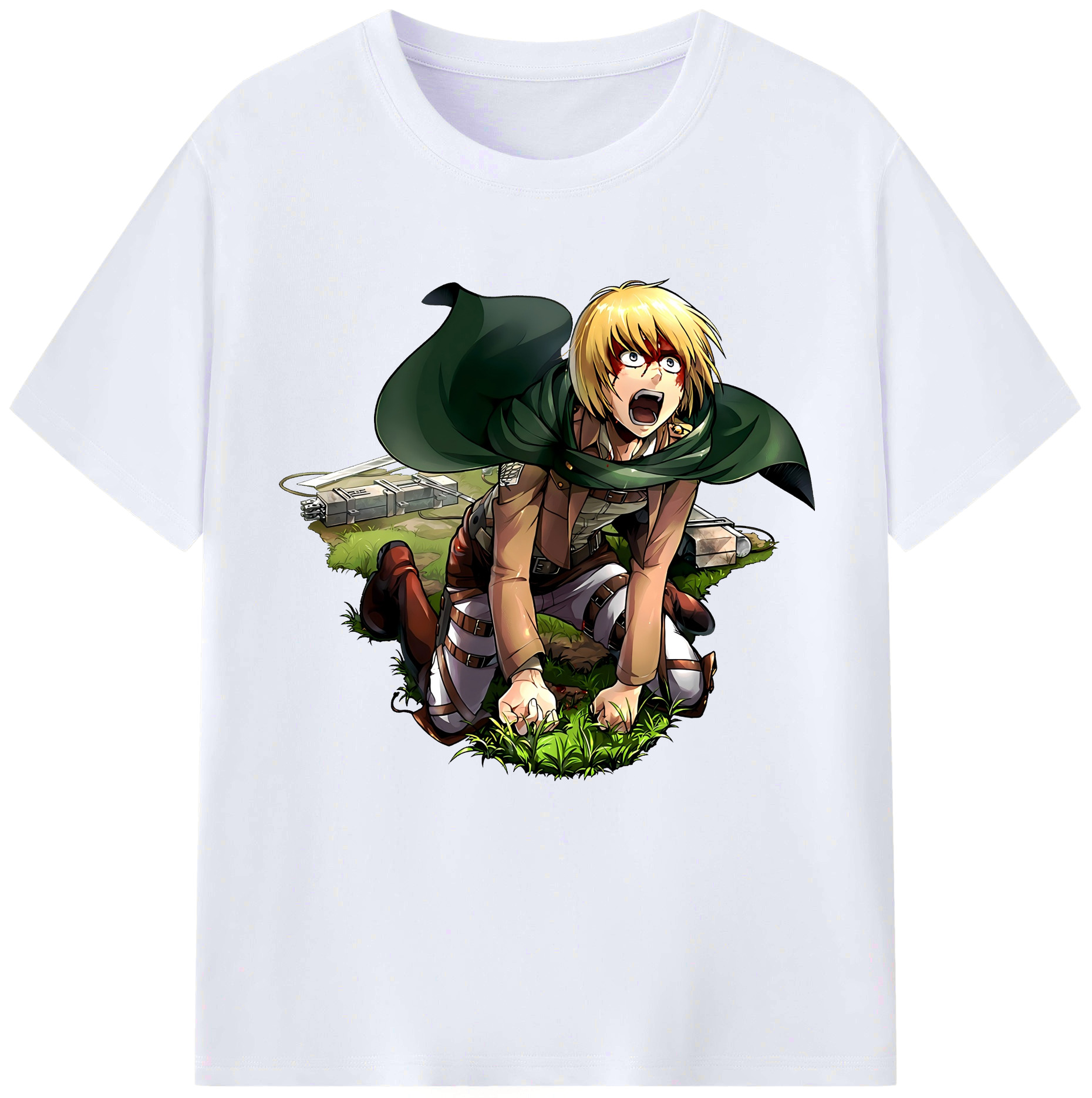 （画像用） 進撃の巨人 アルミン·アルレルト Attack on Titan Armin Arlert レディースカジュアルプリントTシャツ（綿100％）