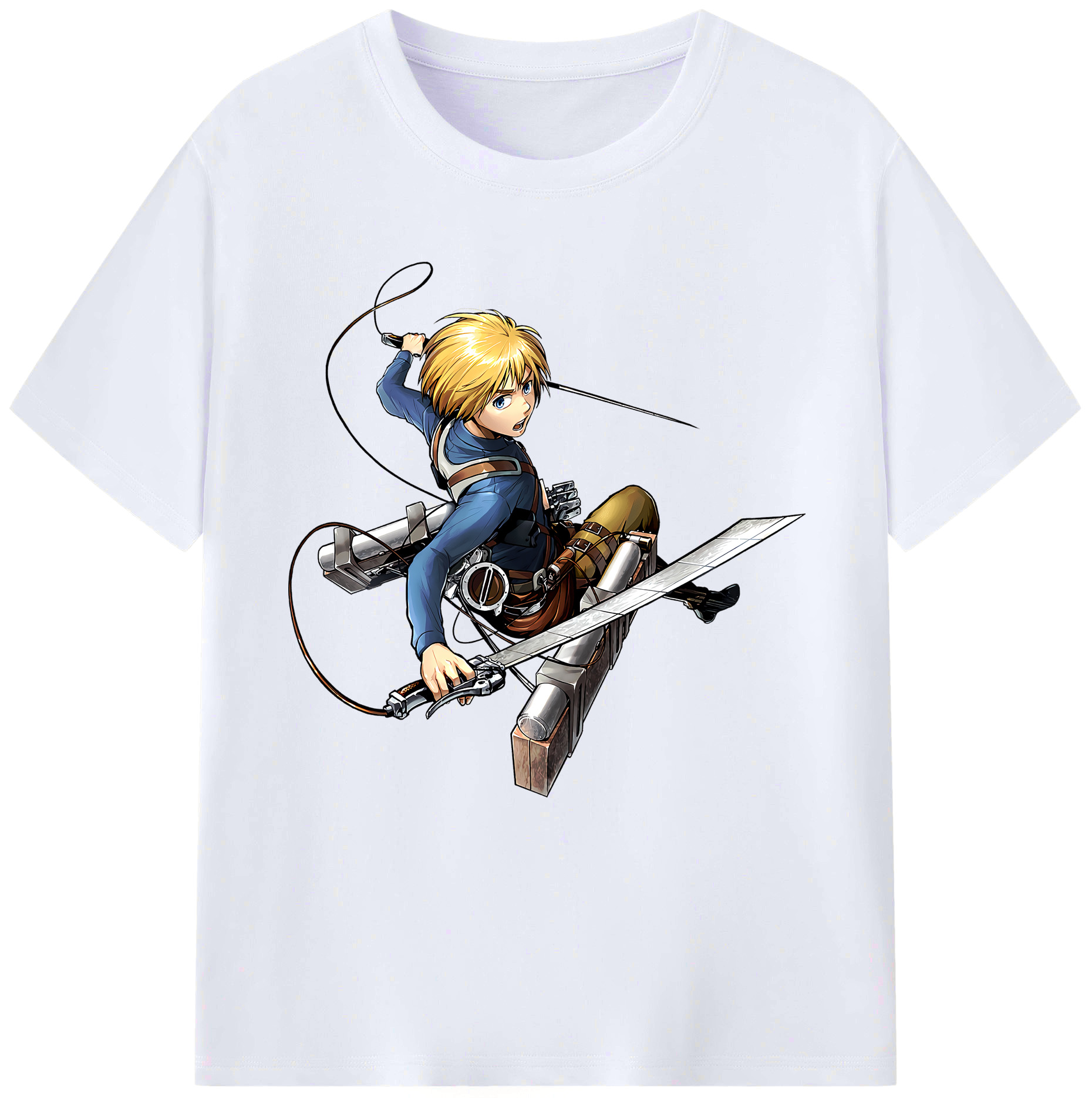 （画像用） 進撃の巨人 アルミン·アルレルト Attack on Titan Armin Arlert レディースカジュアルプリントTシャツ（綿100％）