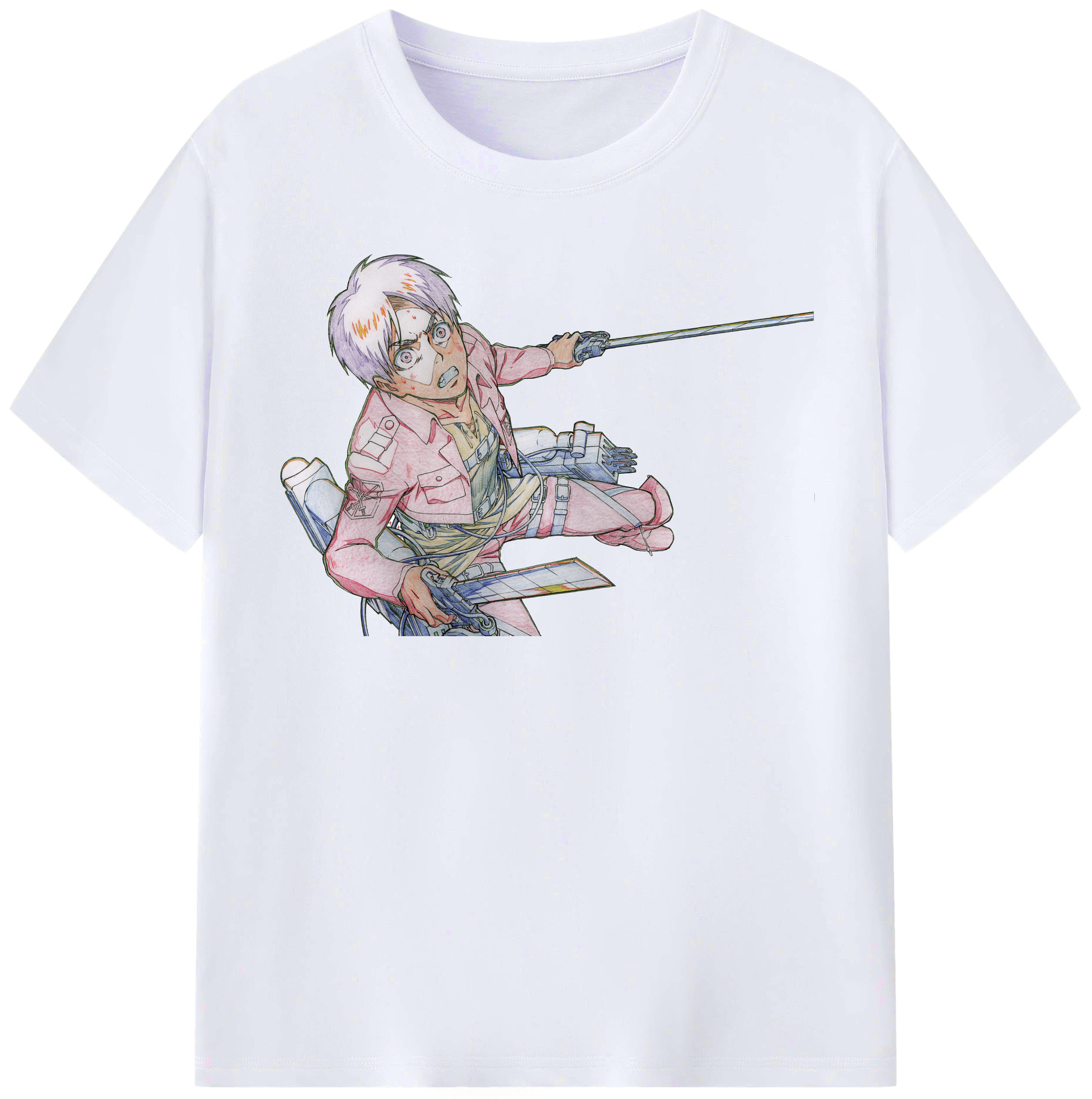 （画像用） 進撃の巨人 エレン･イェーガー Attack on Titan Eren Jäger レディースカジュアルプリントTシャツ（綿100％）