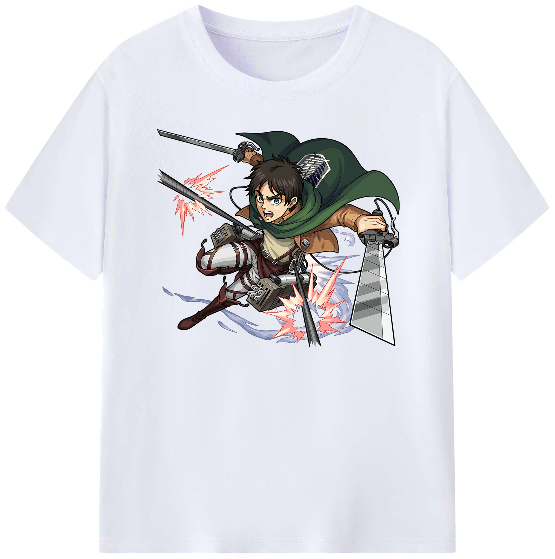（画像用） 進撃の巨人 エレン･イェーガー Attack on Titan Eren Jäger レディースカジュアルプリントTシャツ（綿100％）