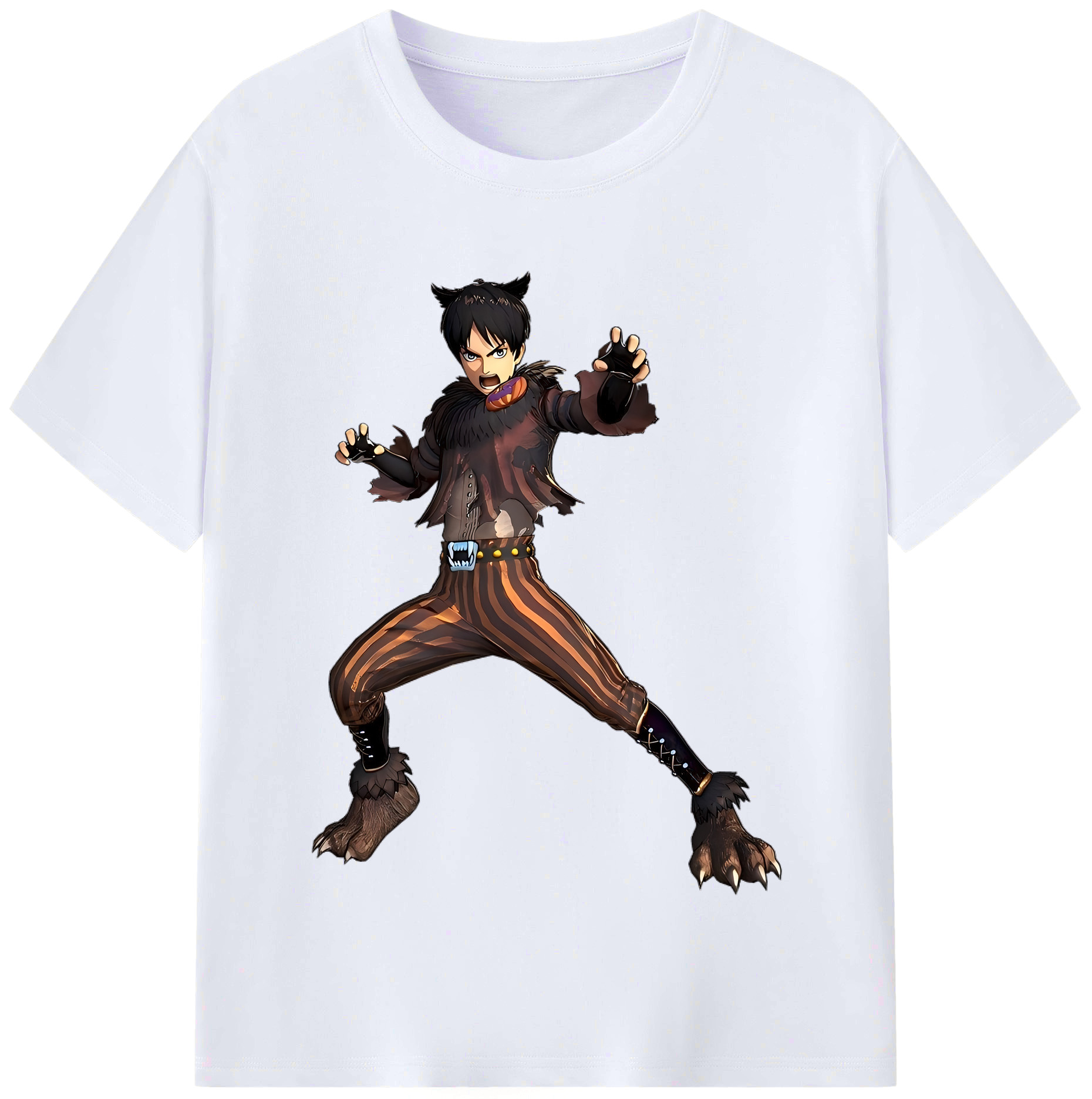 （画像用） 進撃の巨人 エレン･イェーガー Attack on Titan Eren Jäger レディースカジュアルプリントTシャツ（綿100％）