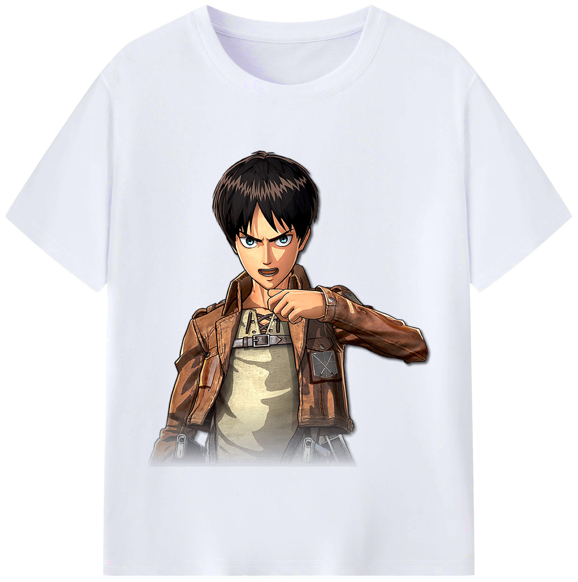 （画像用） 進撃の巨人 エレン･イェーガー Attack on Titan Eren Jäger レディースカジュアルプリントTシャツ（綿100％）
