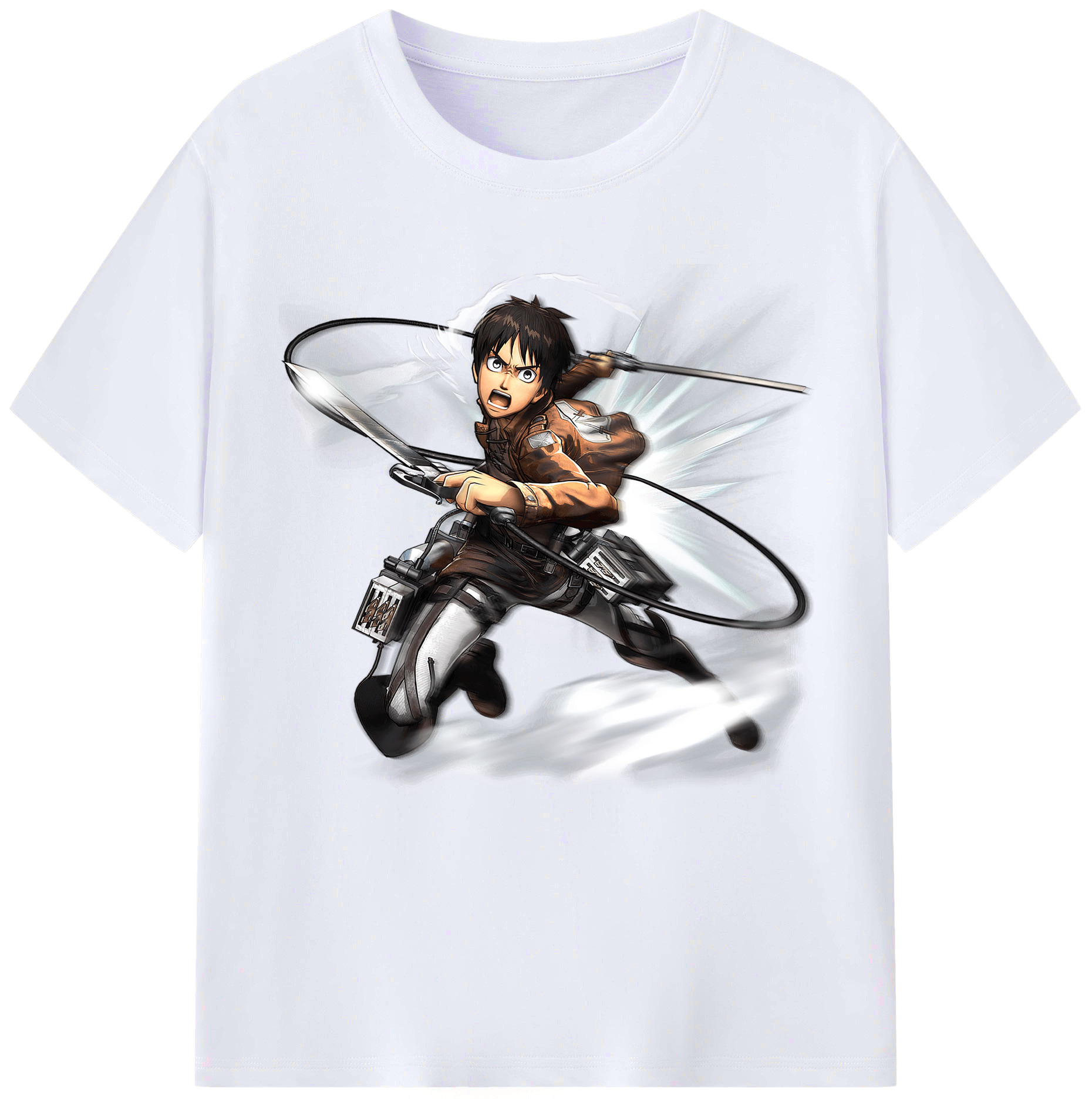 （画像用） 進撃の巨人 エレン･イェーガー Attack on Titan Eren Jäger レディースカジュアルプリントTシャツ（綿100％）