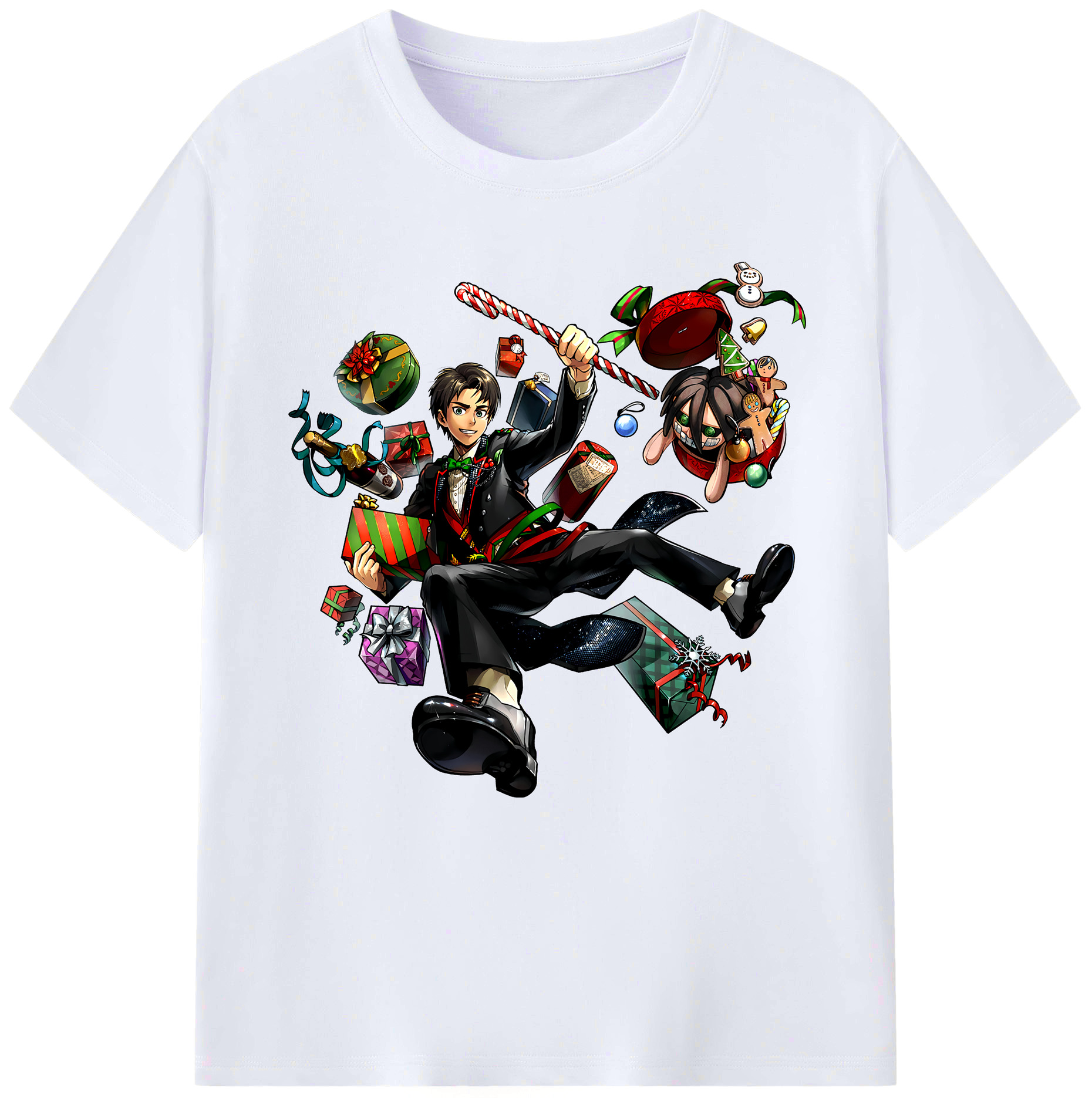 （画像用） 進撃の巨人 エレン･イェーガー Attack on Titan Eren Jäger レディースカジュアルプリントTシャツ（綿100％）