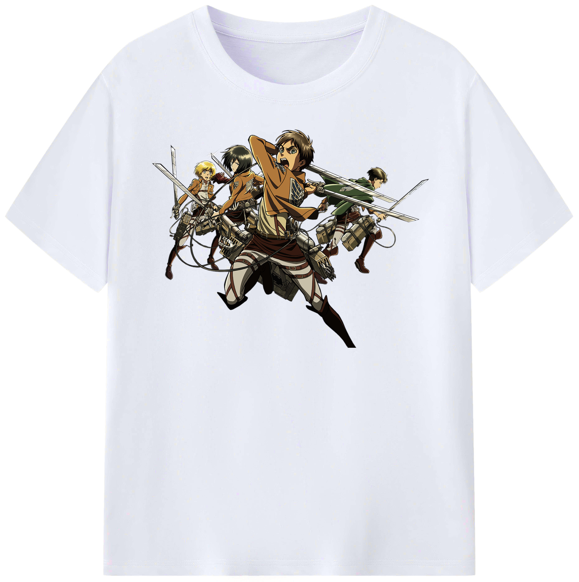 （画像用） 進撃の巨人 エレン･イェーガー Attack on Titan Eren Jäger レディースカジュアルプリントTシャツ（綿100％）