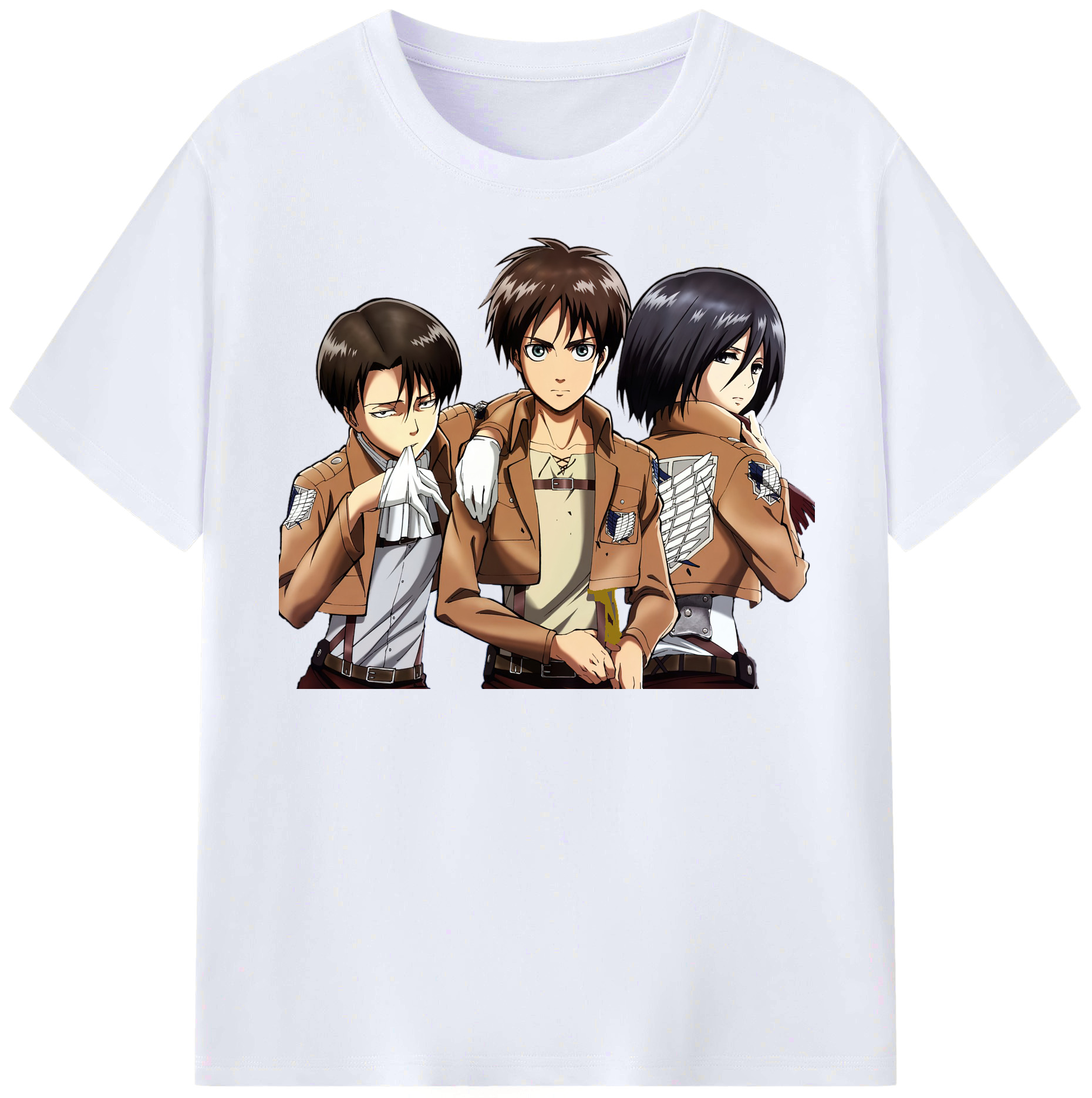 （画像用） 進撃の巨人 エレン･イェーガー Attack on Titan Eren Jäger レディースカジュアルプリントTシャツ（綿100％）