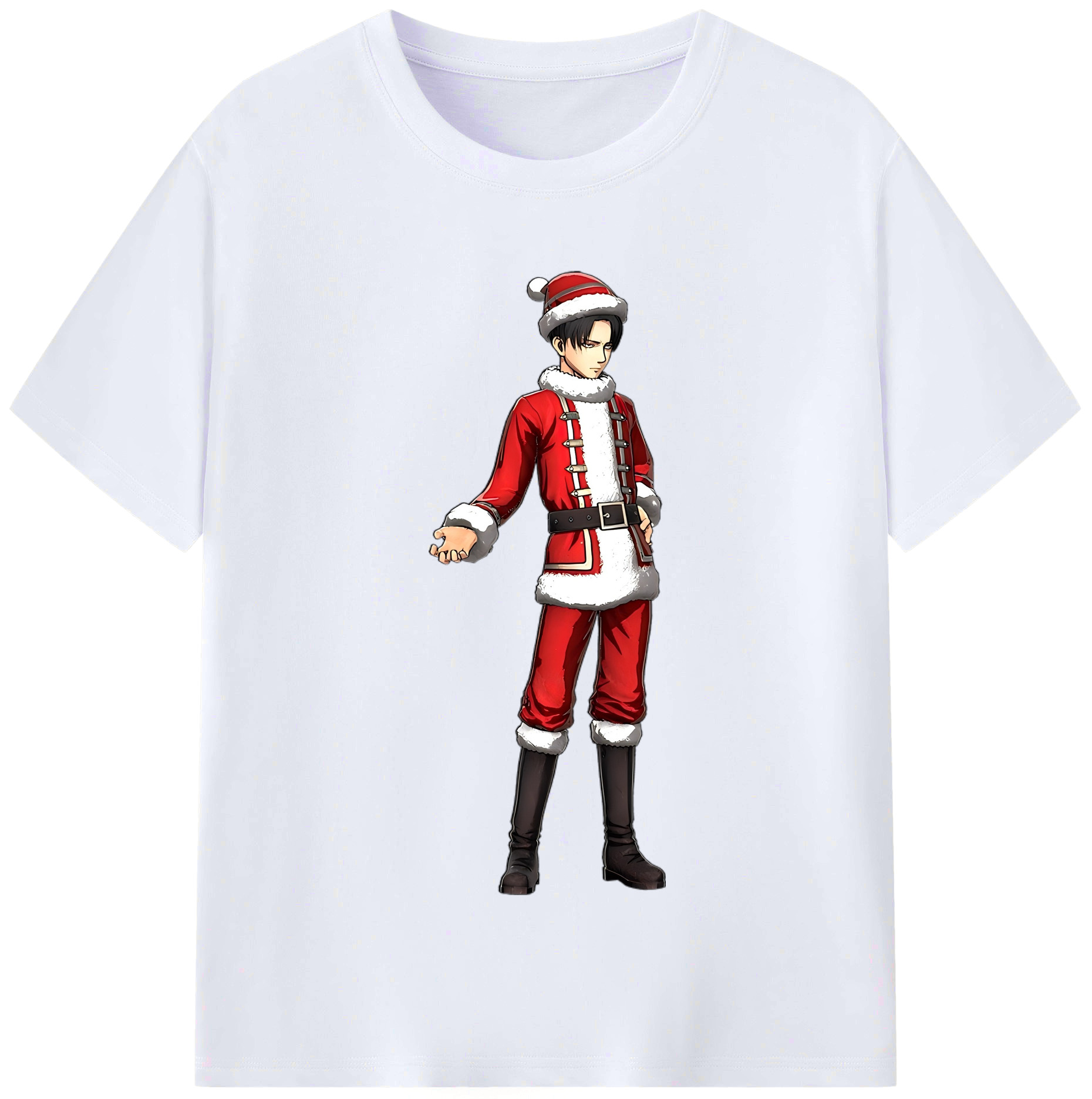 （画像用） 進撃の巨人 リヴァイ·アッカーマン Attack on Titan Levi Ackerman レディースカジュアルプリントTシャツ（綿100％）