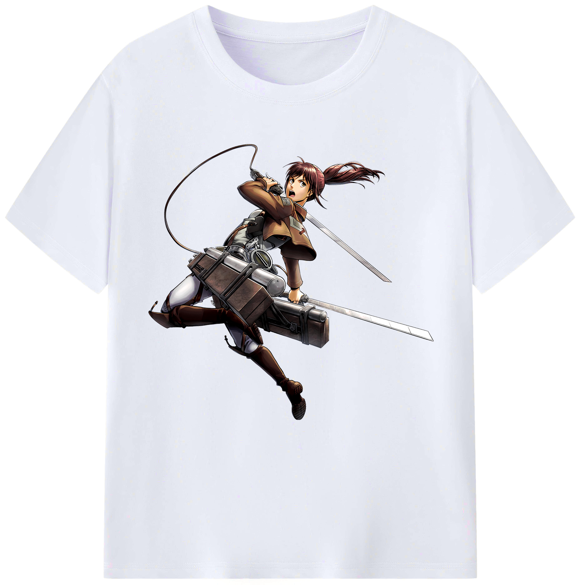 （画像用） 進撃の巨人 サシャ·ブラウス Attack on Titan Sasha Blaus レディースカジュアルプリントTシャツ（綿100％）