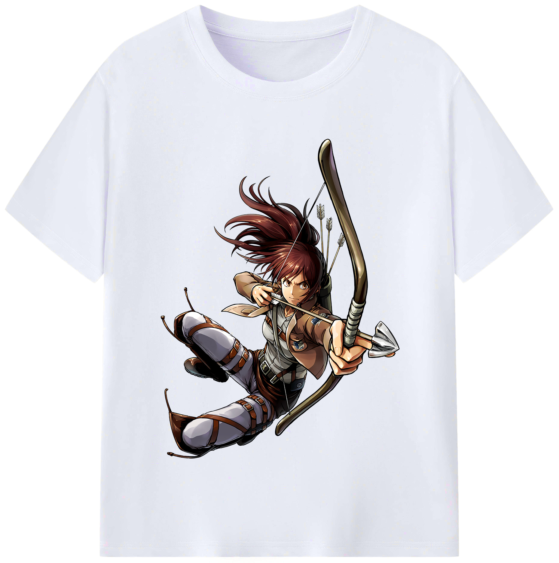（画像用） 進撃の巨人 サシャ·ブラウス Attack on Titan Sasha Blaus レディースカジュアルプリントTシャツ（綿100％）