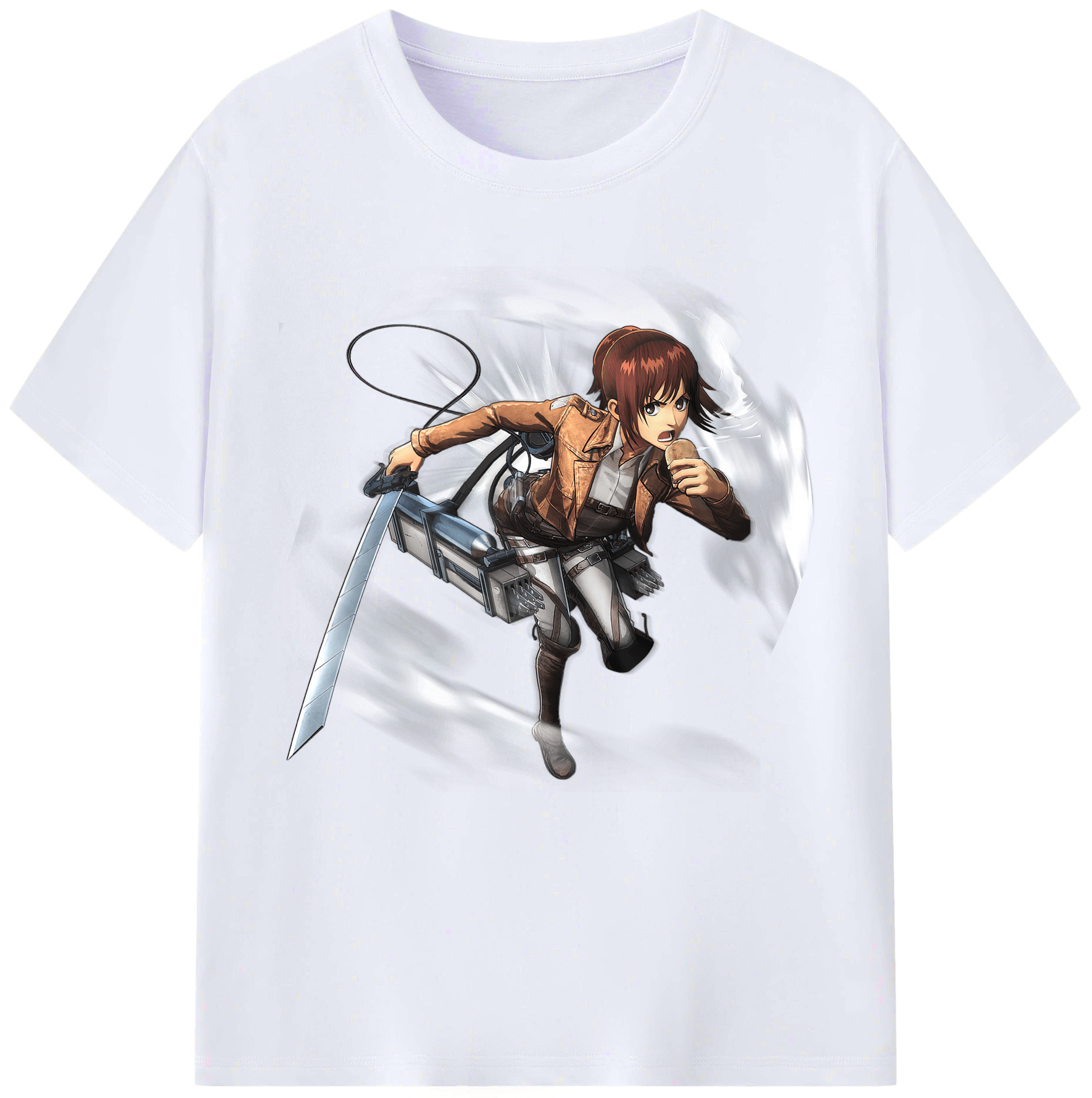 （画像用） 進撃の巨人 サシャ·ブラウス Attack on Titan Sasha Blaus レディースカジュアルプリントTシャツ（綿100％）