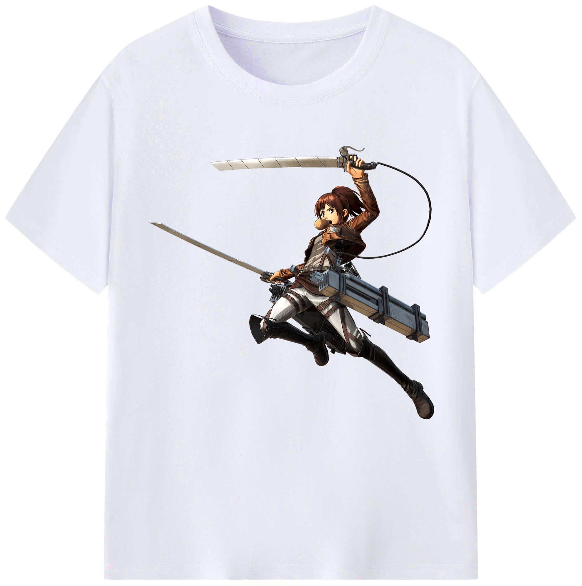 （画像用） 進撃の巨人 サシャ·ブラウス Attack on Titan Sasha Blaus レディースカジュアルプリントTシャツ（綿100％）